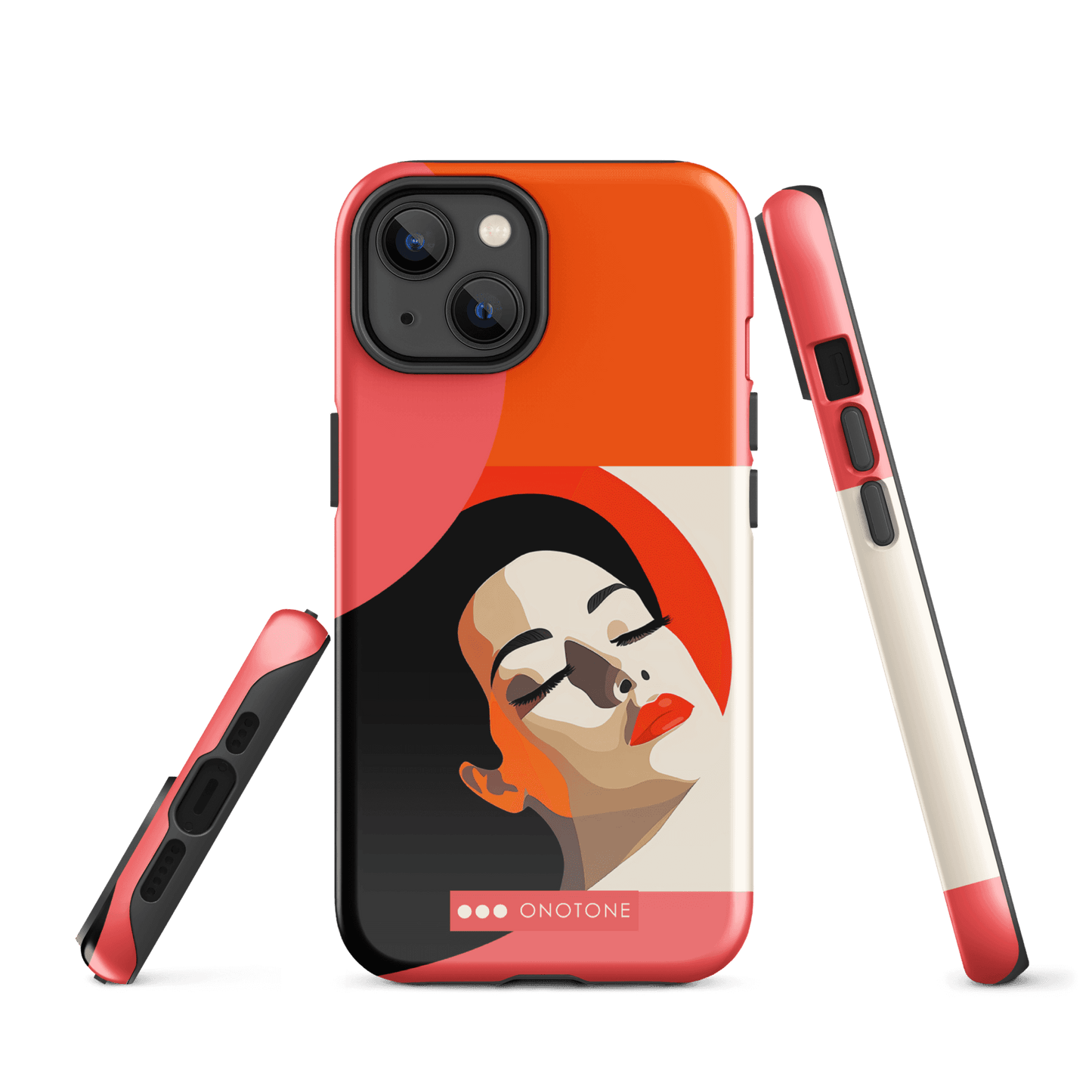 Dual Layer orange modern iPhone® Case ( MD-3857)