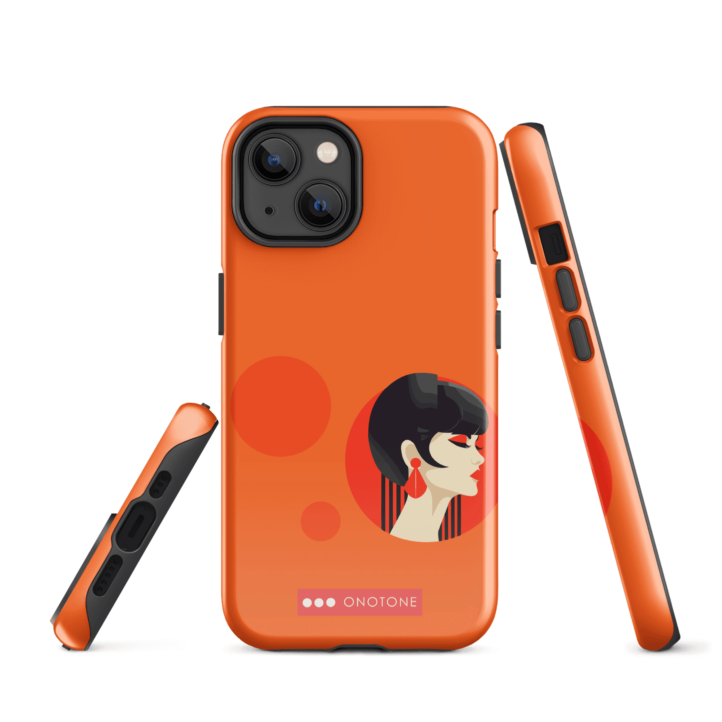 Dual Layer orange modern iPhone® Case ( MD-3801)