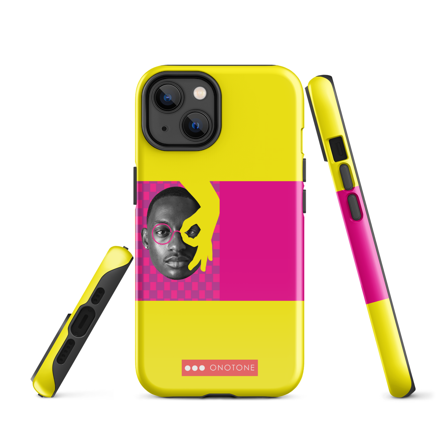Dual Layer yellow modern iPhone® Case