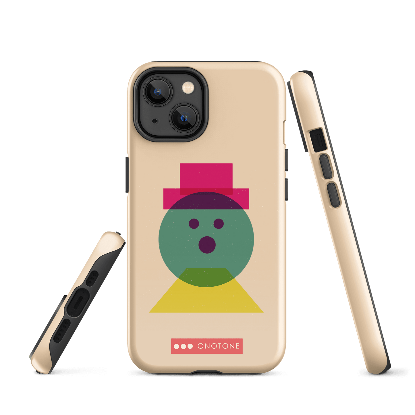Dual Layer beige modern iPhone® Case ( MD-3129)