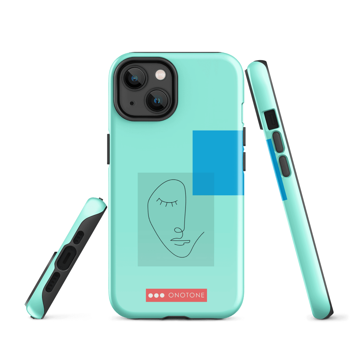 Dual Layer blue modern iPhone® Case ( MD-3745)