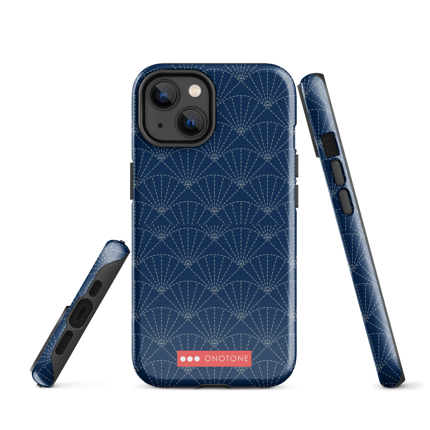 Japanese design indigo iPhone® Case with patterns