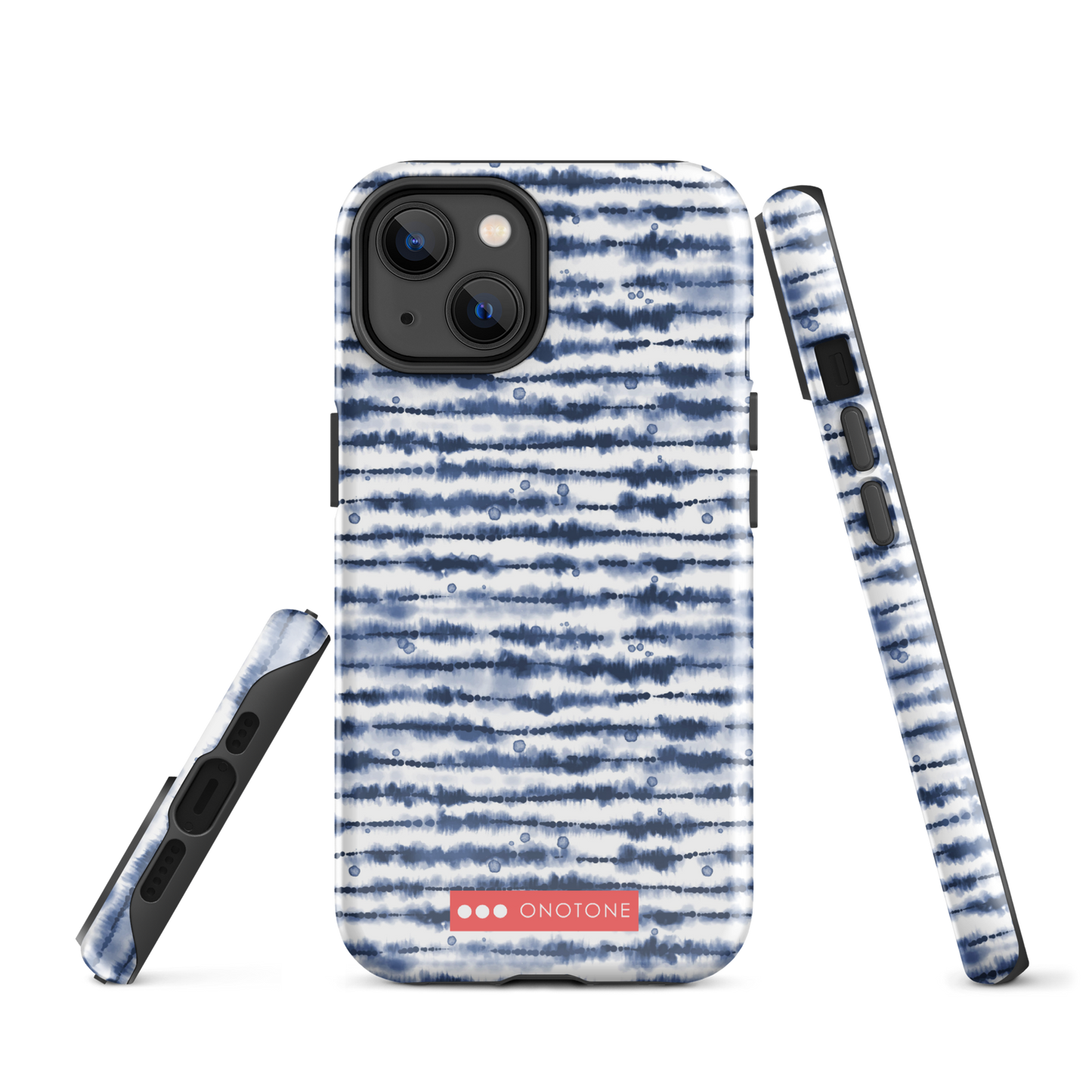 Japanese design indigo iPhone® Case with hand drawn patterns