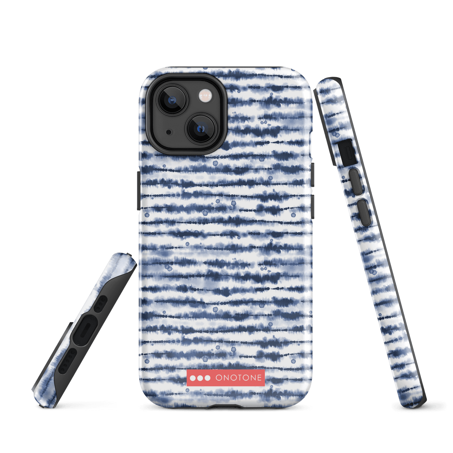 Japanese design indigo iPhone® Case with hand drawn patterns (IND-002)
