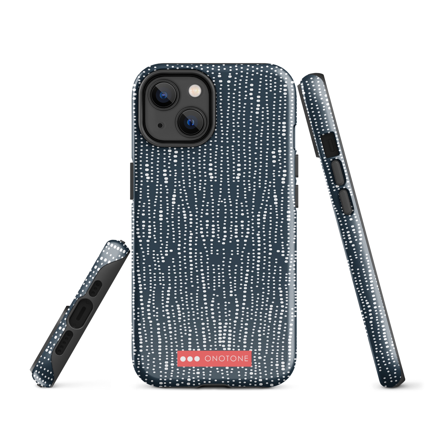Japanese design indigo iPhone® Case with dotted patterns