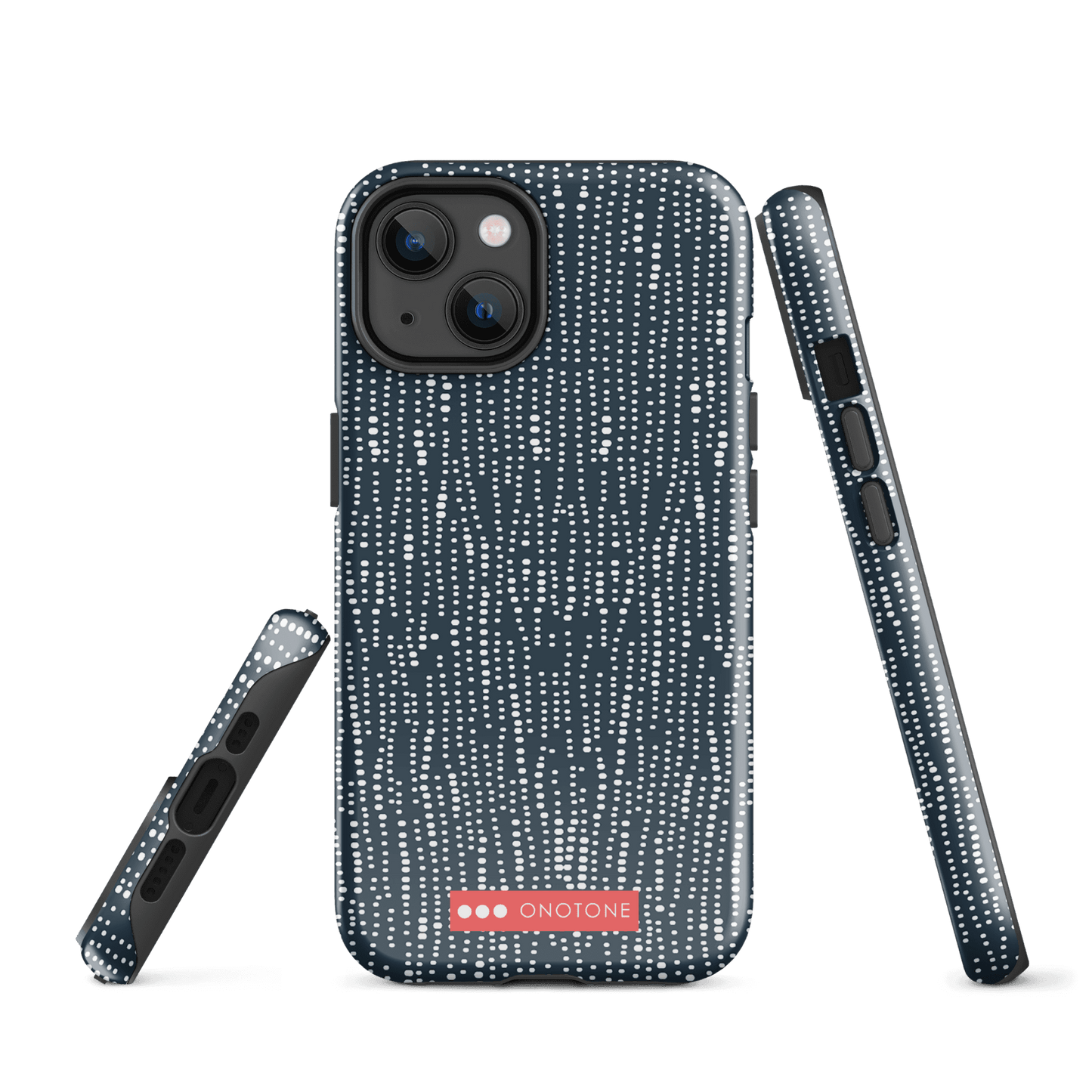 Japanese design indigo iPhone® Case with dotted patterns (IND-009)