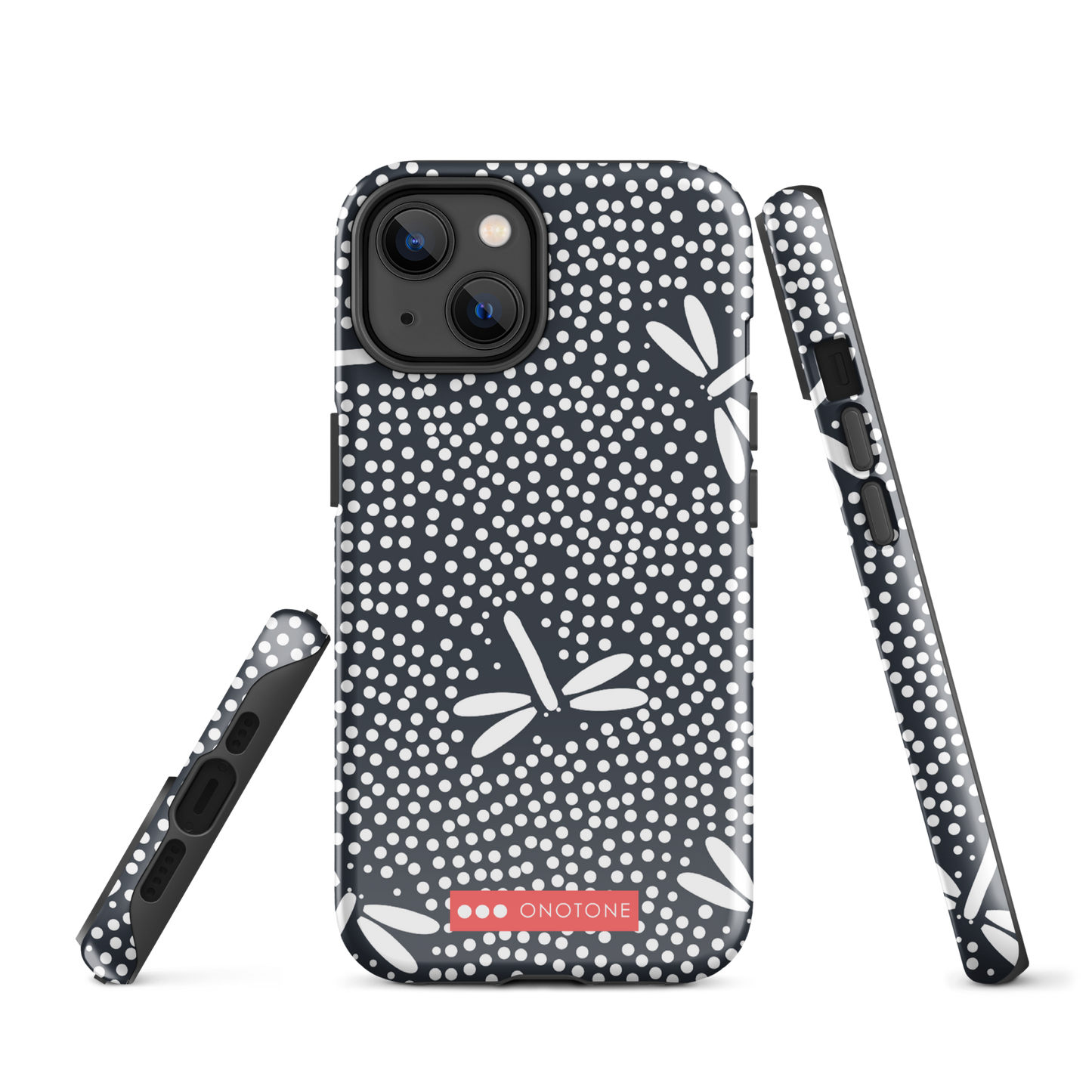 Japanese design indigo iPhone® Case with firefly patterns