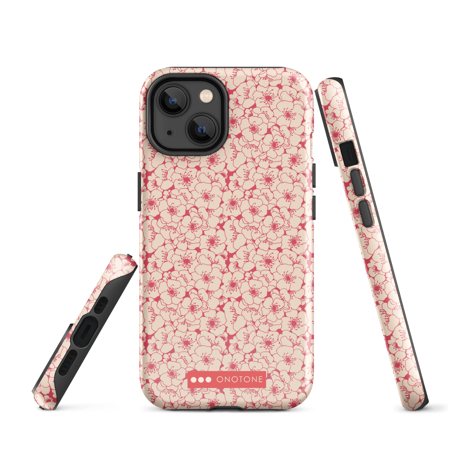 Japanese design indigo iPhone® Case with sakura patterns (IND-012)