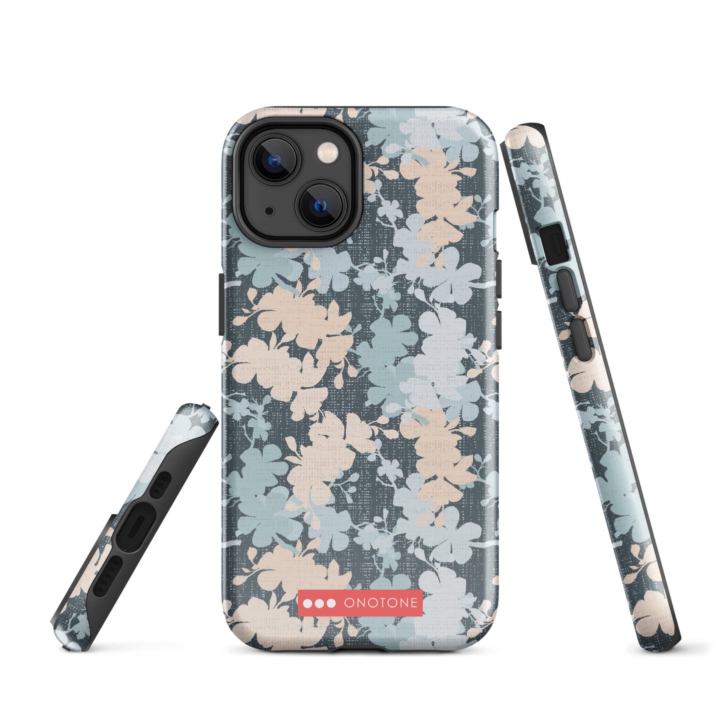 Japanese design indigo iPhone® Case with sakura flower patterns