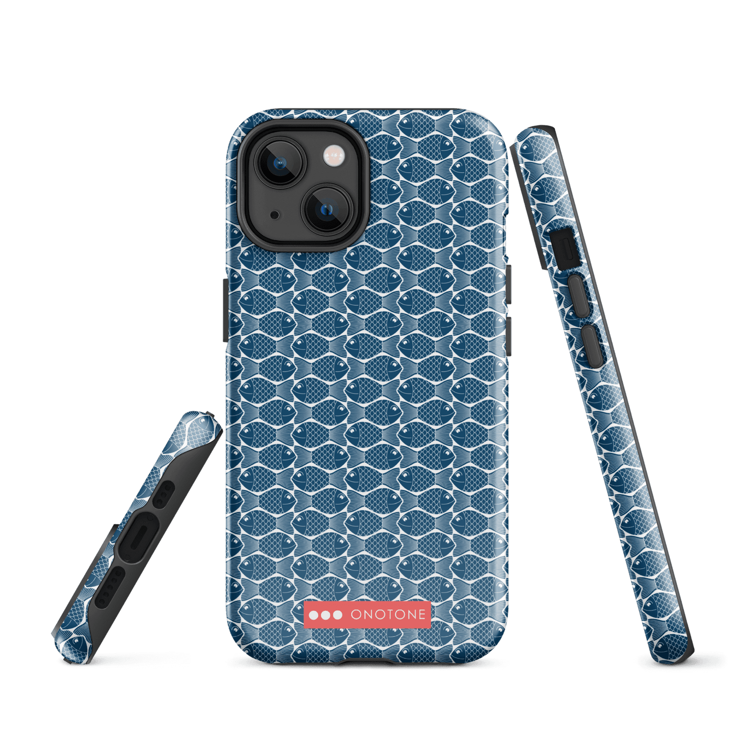 Japanese iPhone® Case with traditional Indigo fish patterns (IND-048)