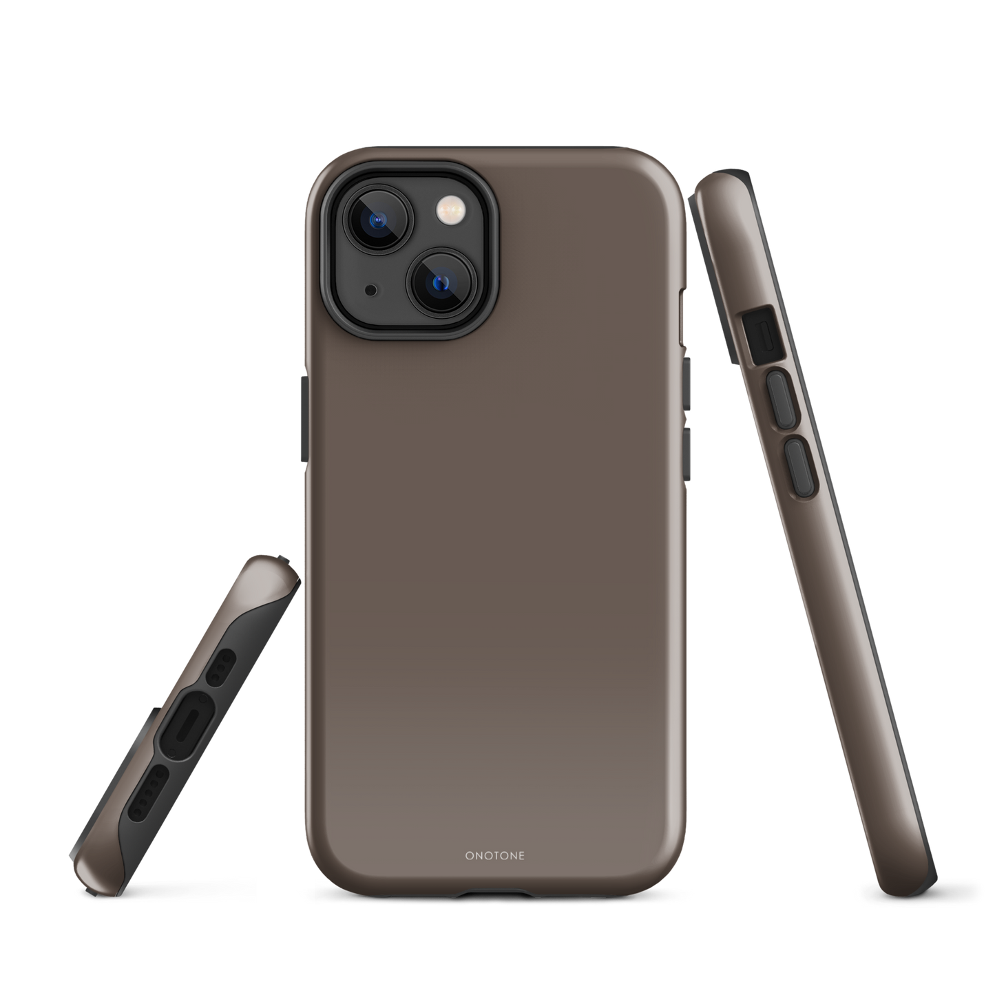 GRAY MINIMALIST IPHONE® CASE - PANTONE® CHOCOLATE CHIP