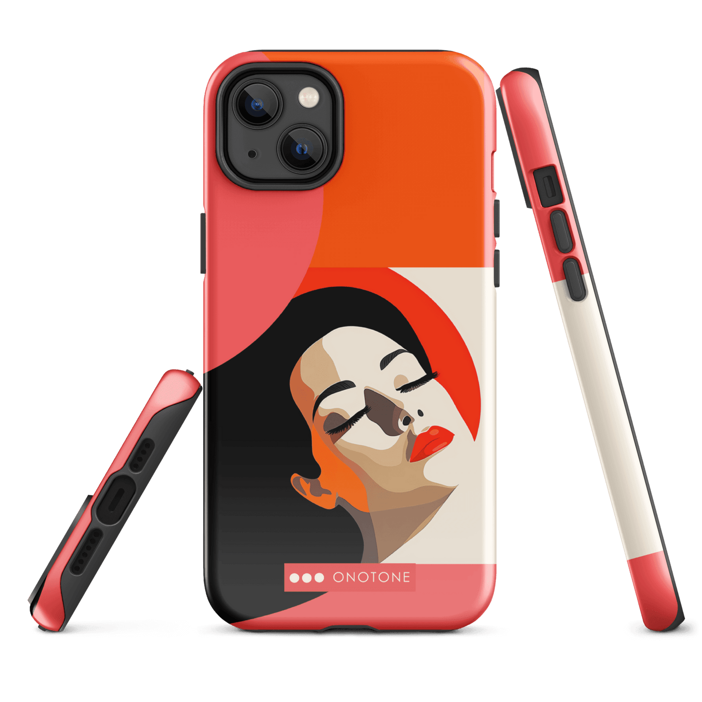 Dual Layer orange modern iPhone® Case ( MD-3857)