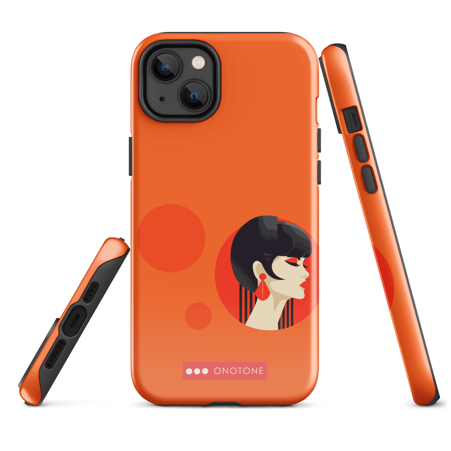 Dual Layer orange modern iPhone® Case ( MD-3801)