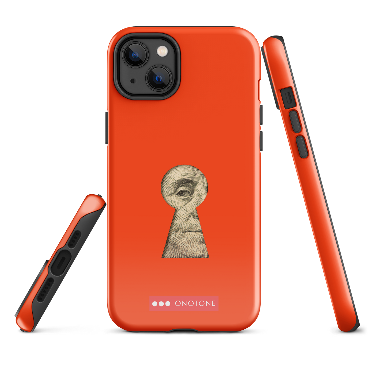 Dual Layer red modern iPhone® Case