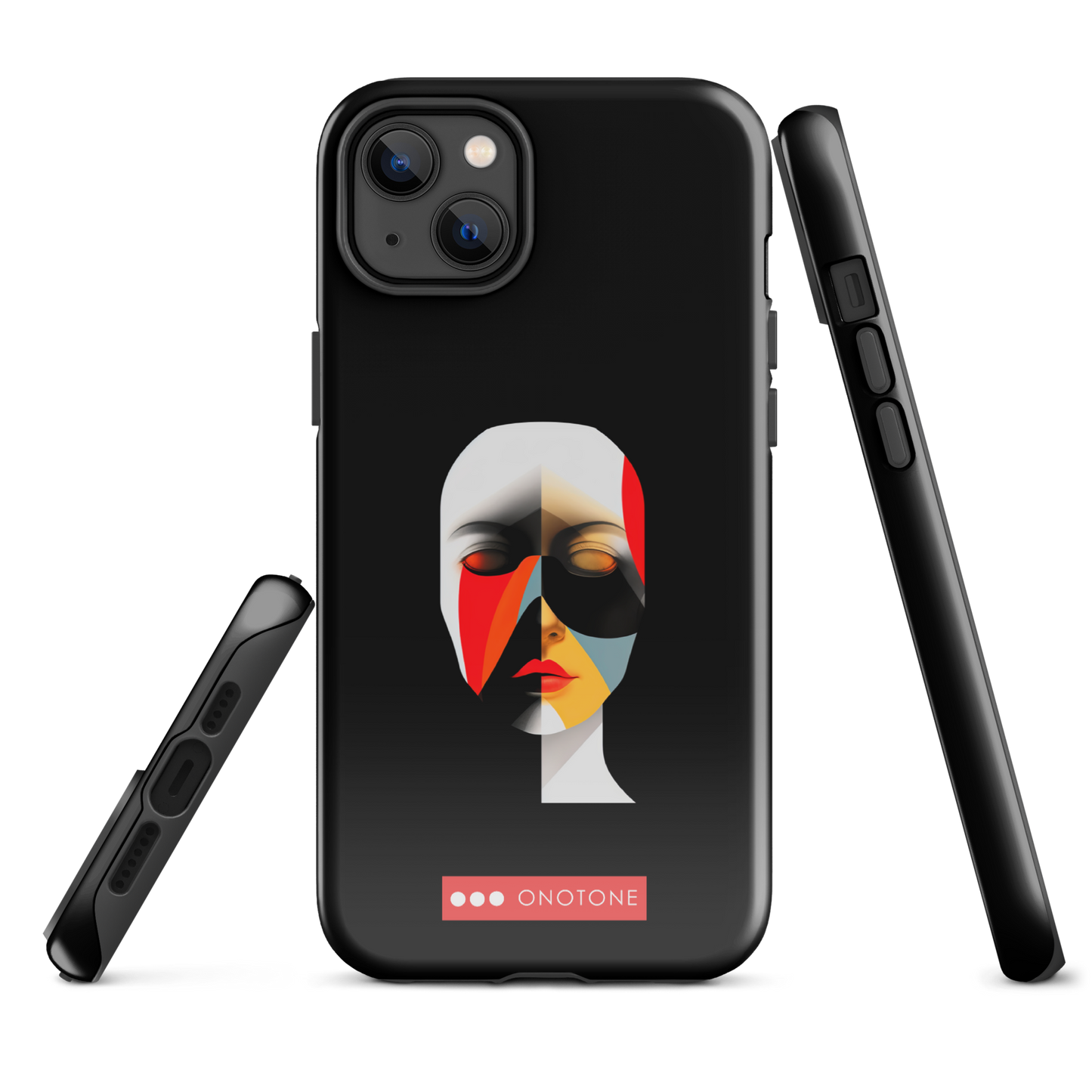 Dual Layer black modern iPhone® Case