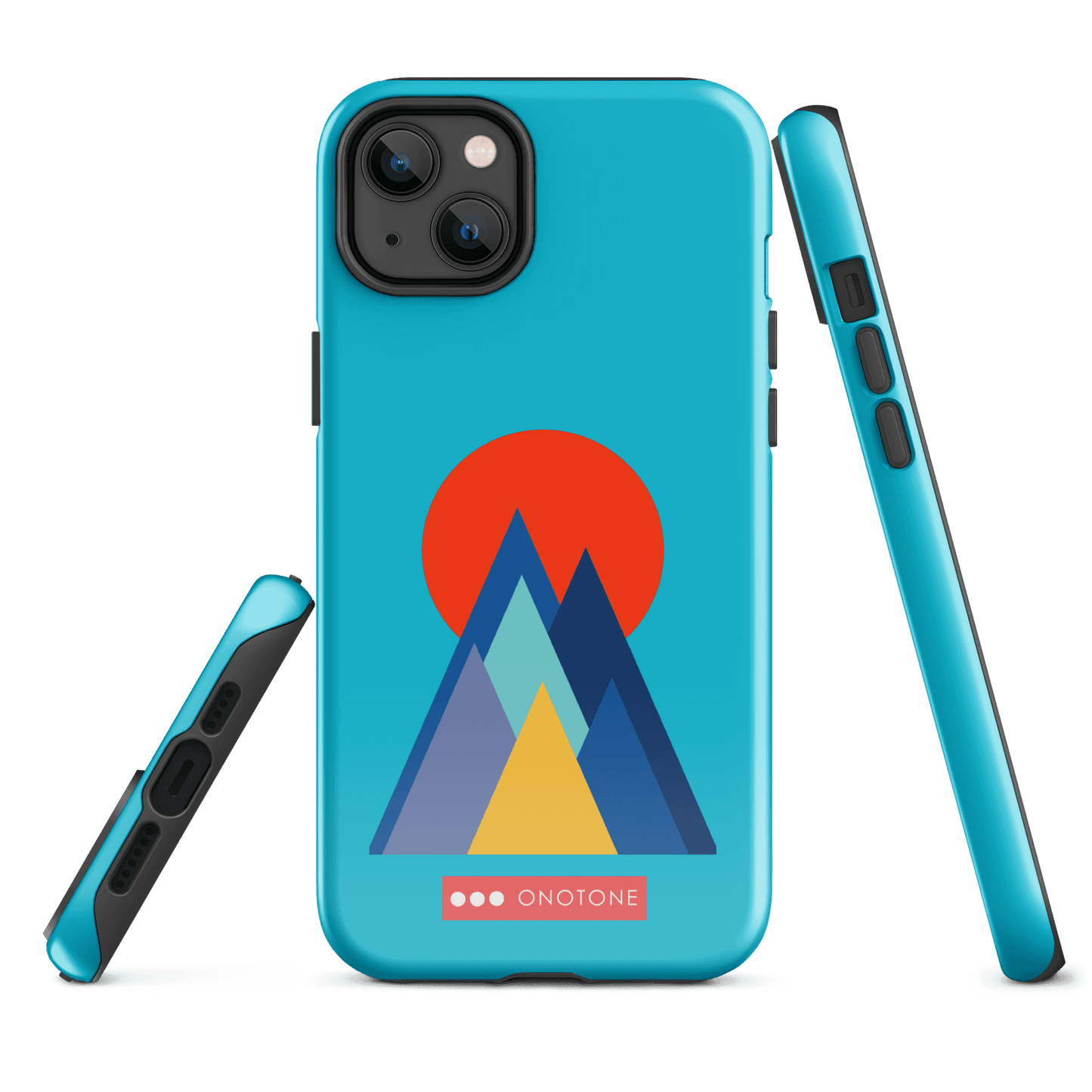 Dual Layer blue modern iPhone® Case ( MD-2737)