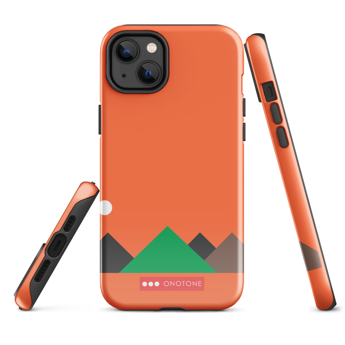 Dual Layer red modern iPhone® Case