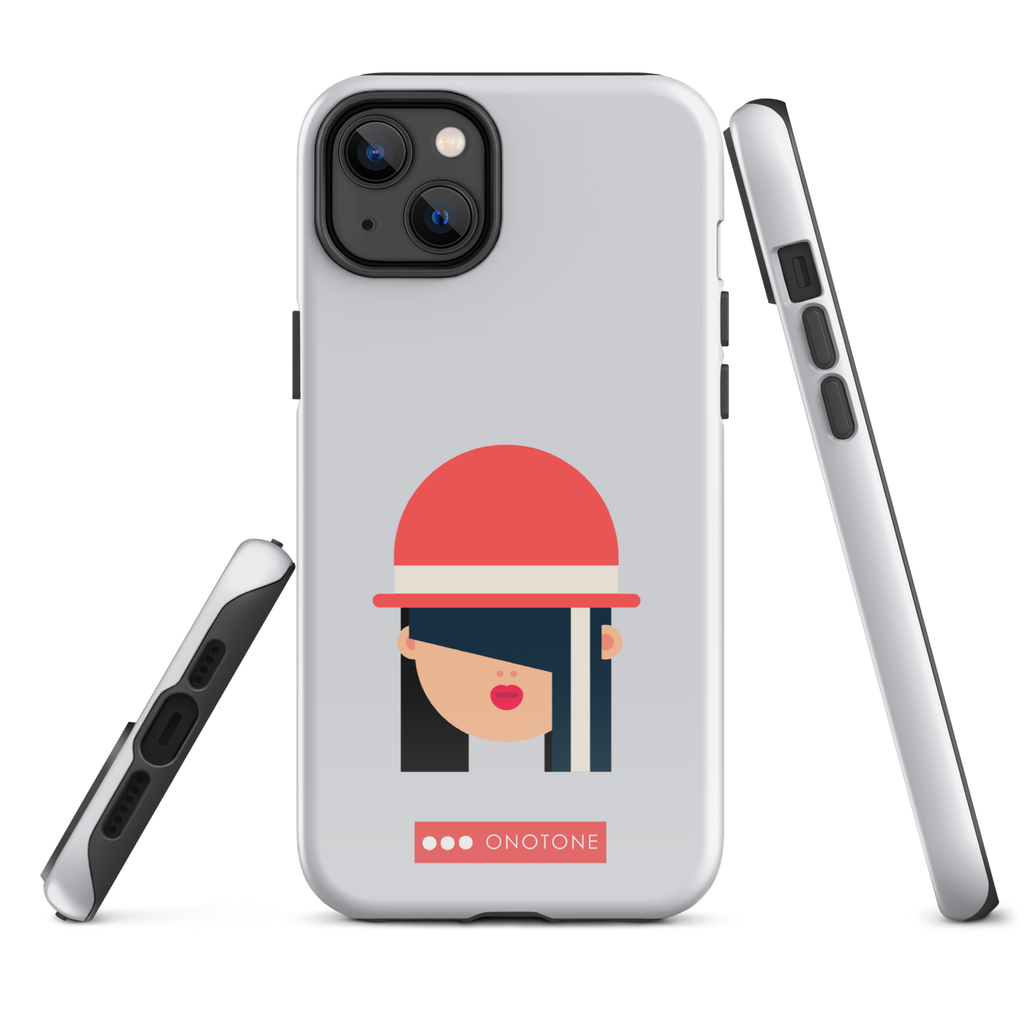 Dual Layer white modern iPhone® Case
