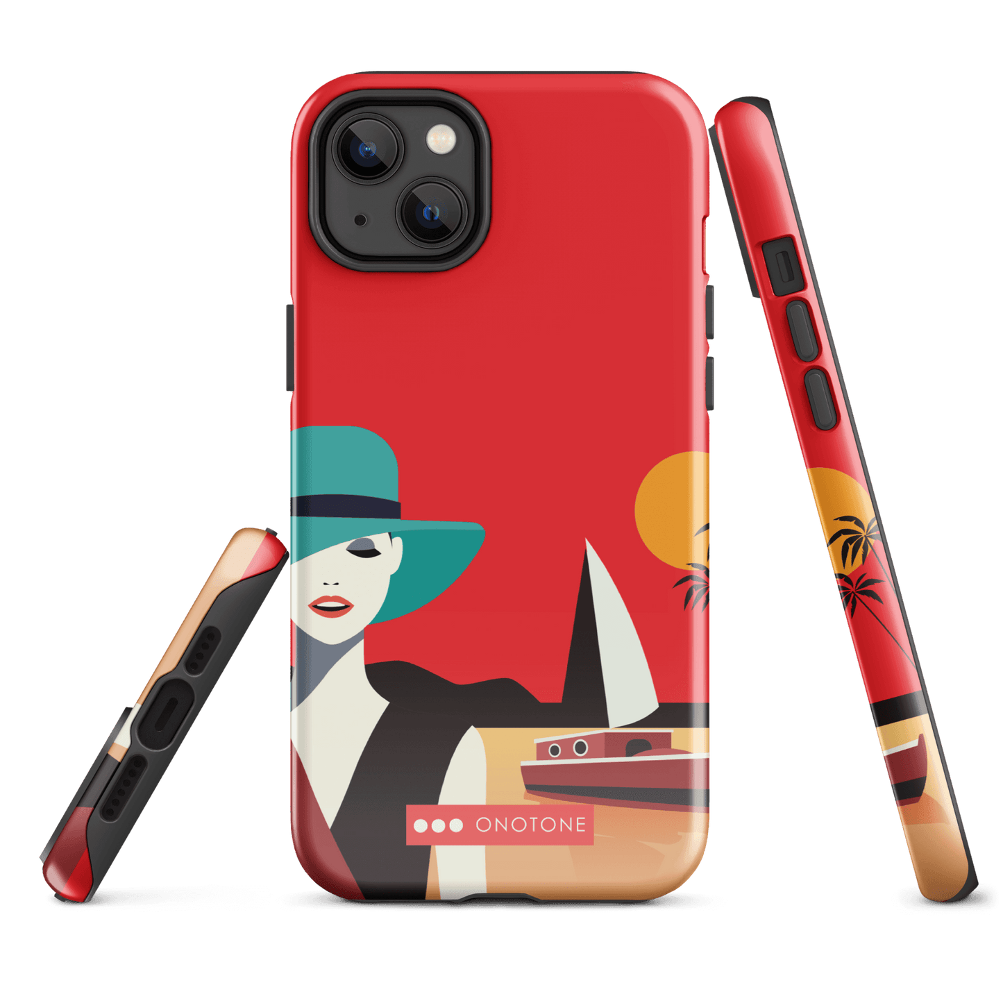 Dual Layer red modern iPhone® Case ( MD-1841)