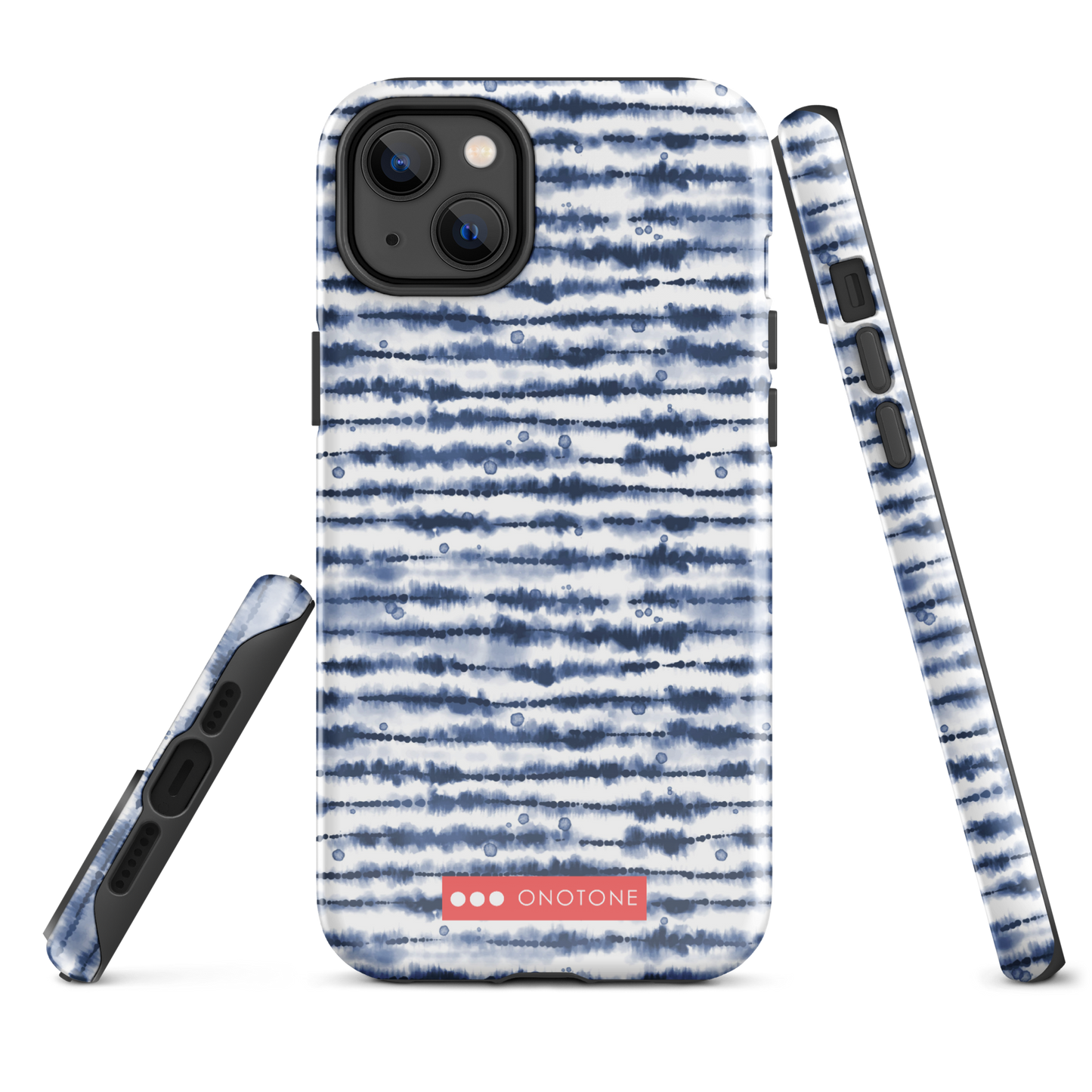 Japanese design indigo iPhone® Case with hand drawn patterns