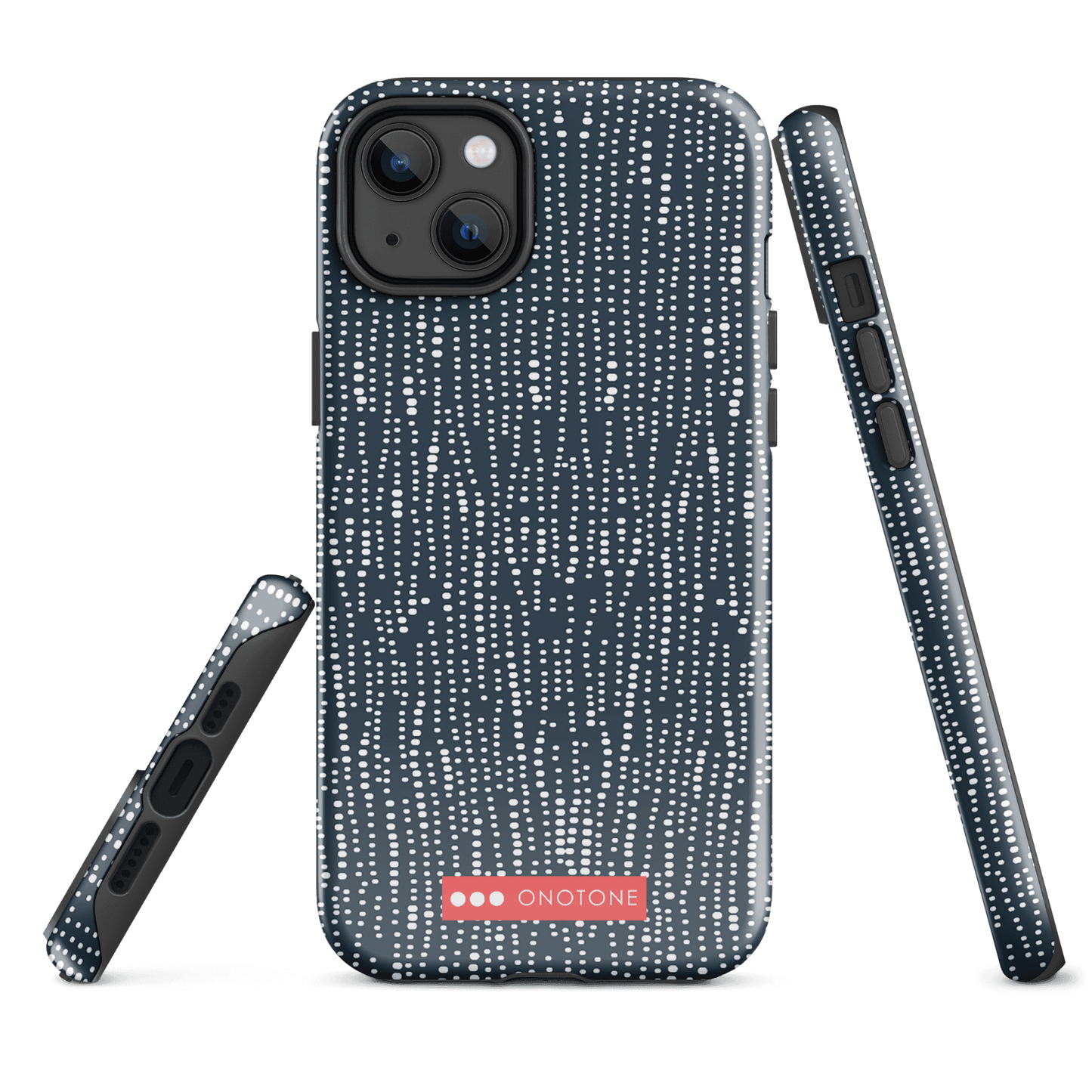 Japanese design indigo iPhone® Case with dotted patterns (IND-009)