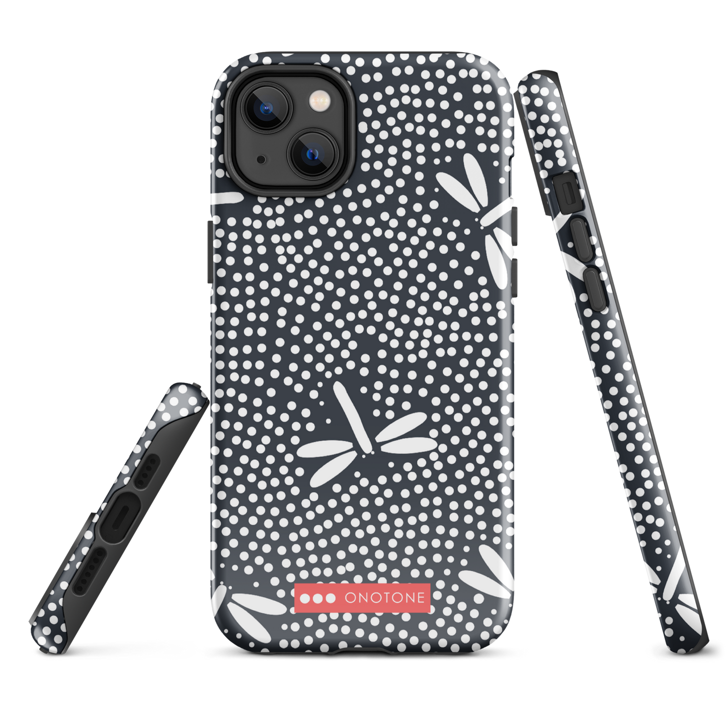 Japanese design indigo iPhone® Case with firefly patterns