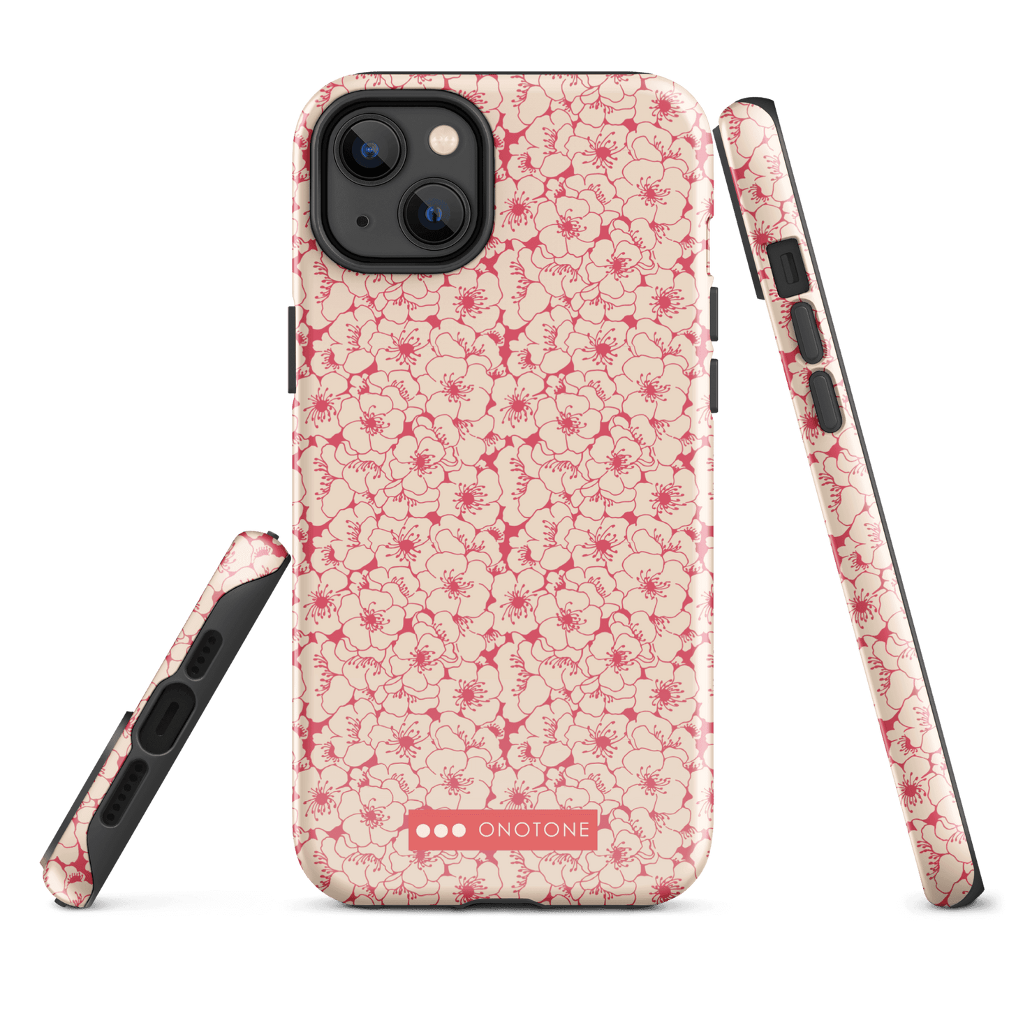 Japanese design indigo iPhone® Case with sakura patterns (IND-012)