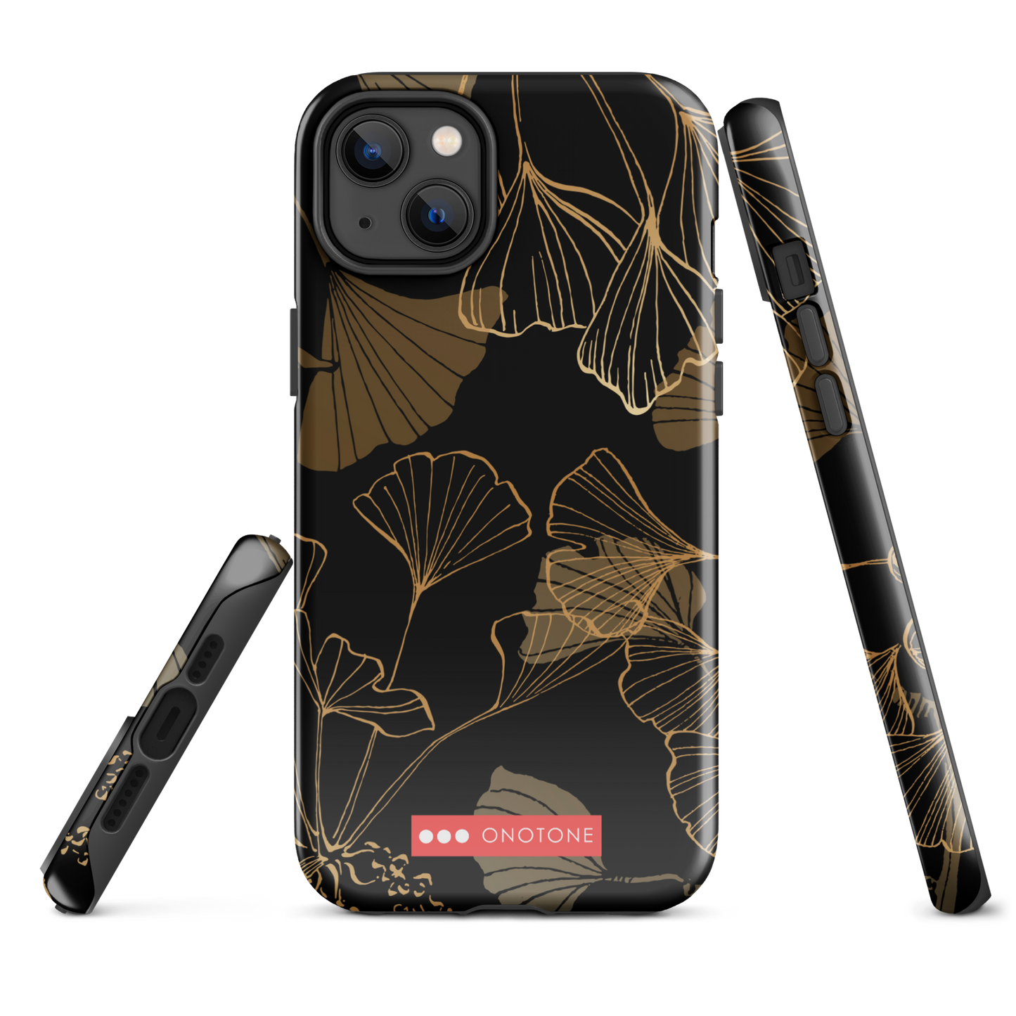 Japanese traditional design indigo iPhone® Case Ginkgo leaves
