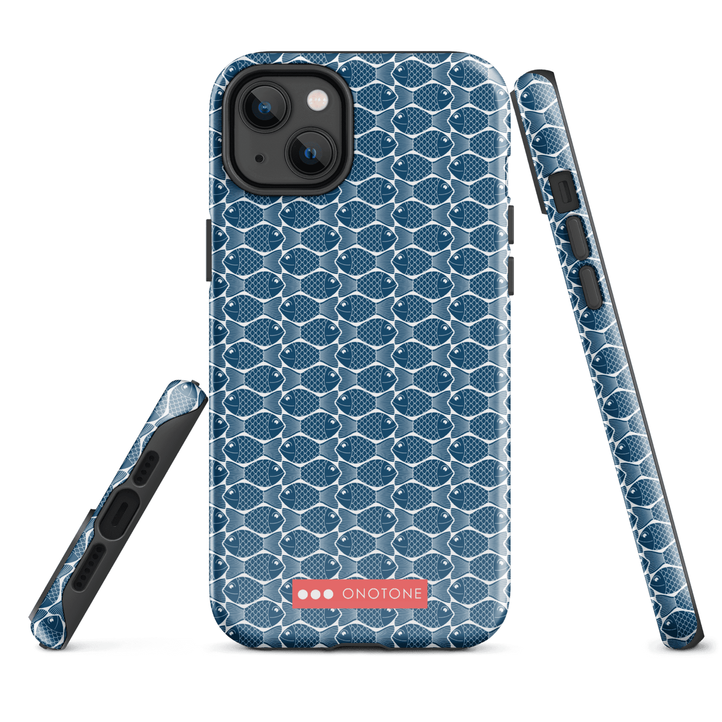 Japanese iPhone® Case with traditional Indigo fish patterns (IND-048)
