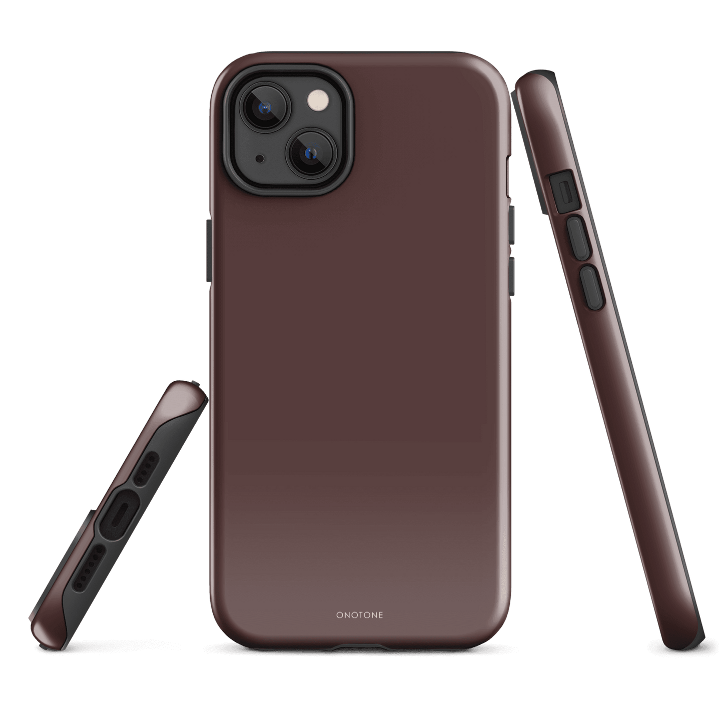 GRAY MINIMALIST IPHONE® CASE - PANTONE® BITTER CHOCOLATE