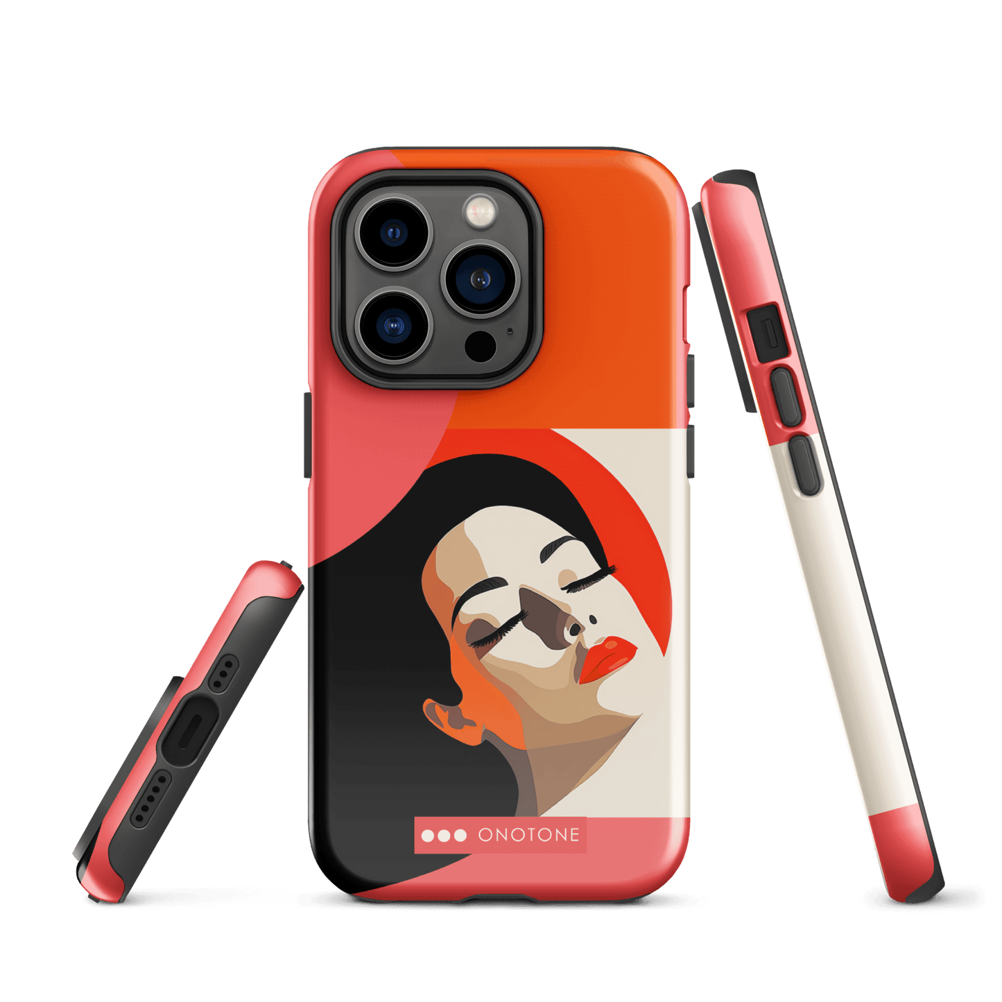 Dual Layer orange modern iPhone® Case ( MD-3857)