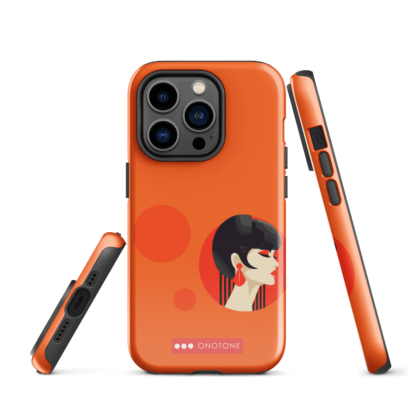 Dual Layer orange modern iPhone® Case ( MD-3801)
