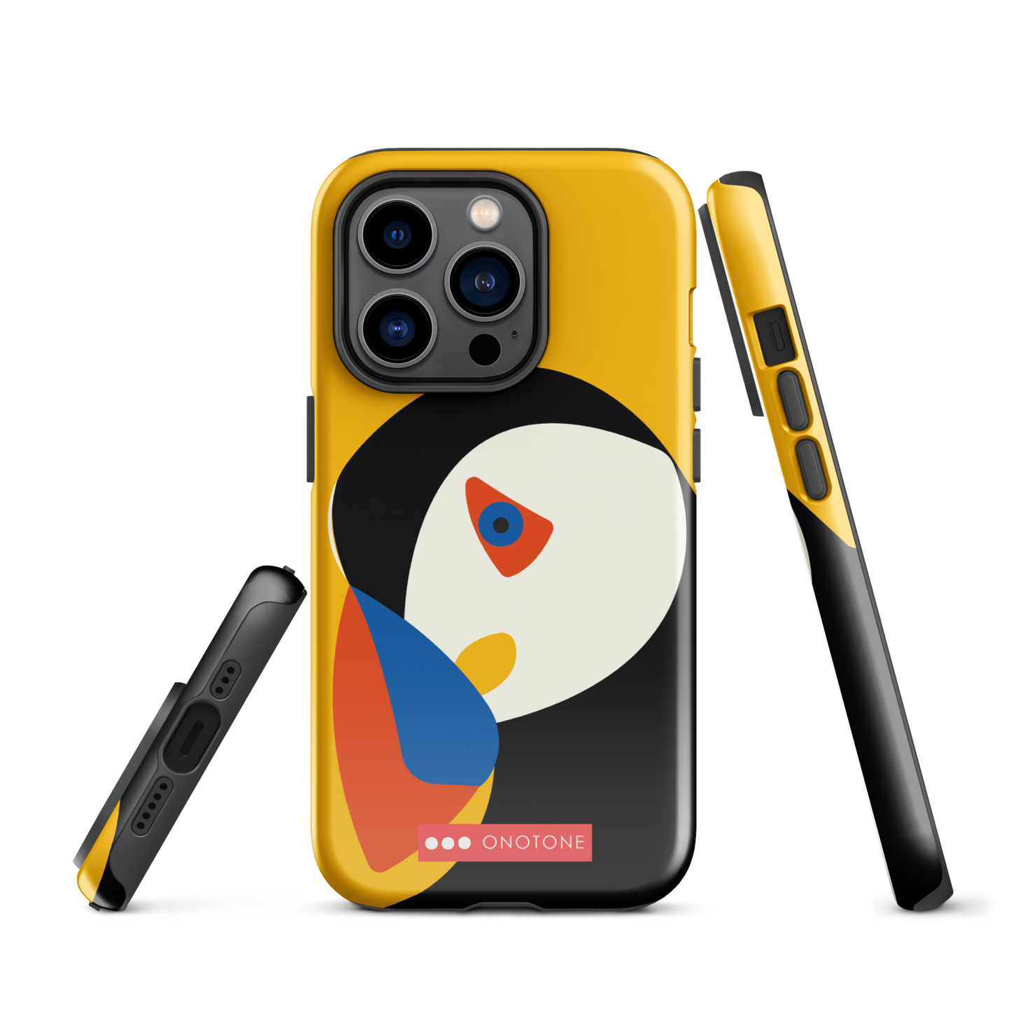 Dual Layer yellow modern iPhone® Case