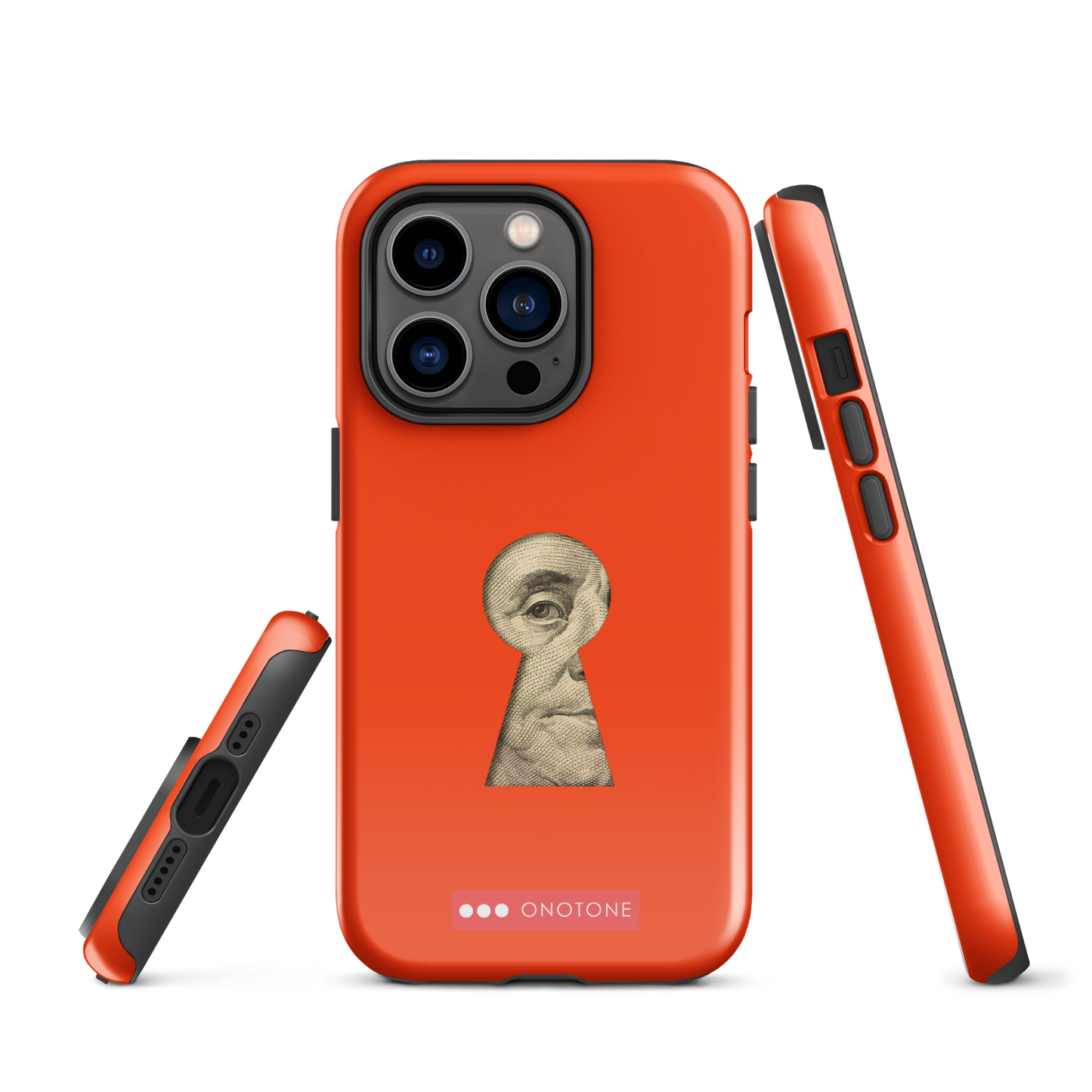 Dual Layer red modern iPhone® Case