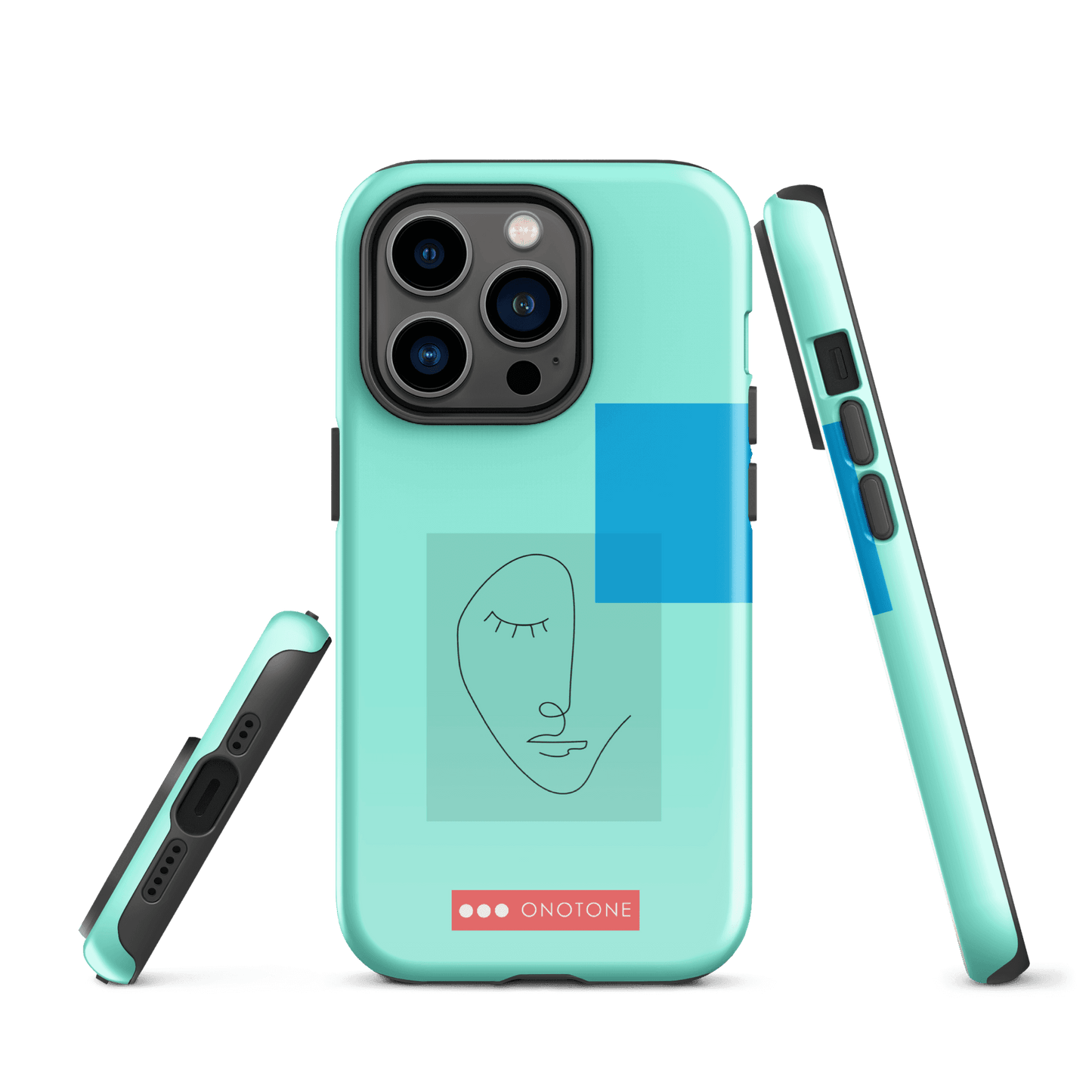 Dual Layer blue modern iPhone® Case ( MD-3745)