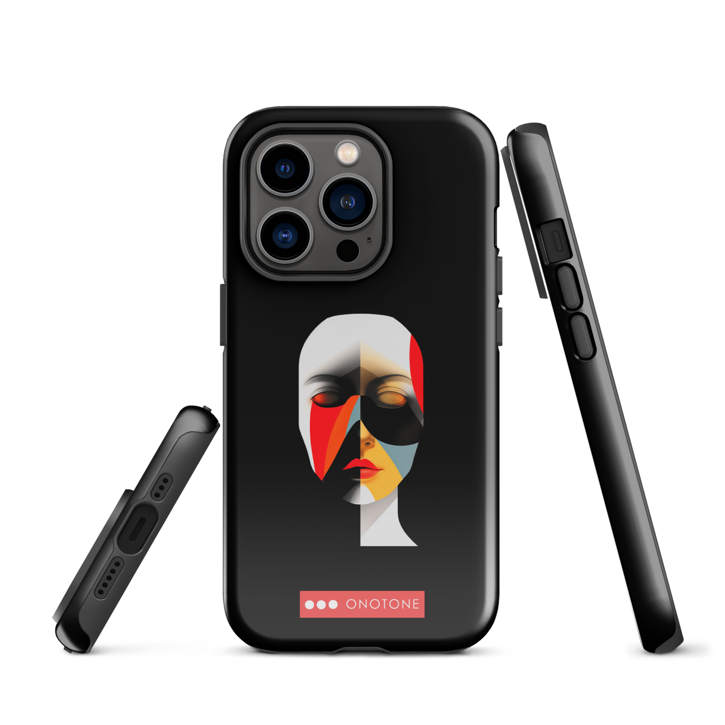 Dual Layer black modern iPhone® Case