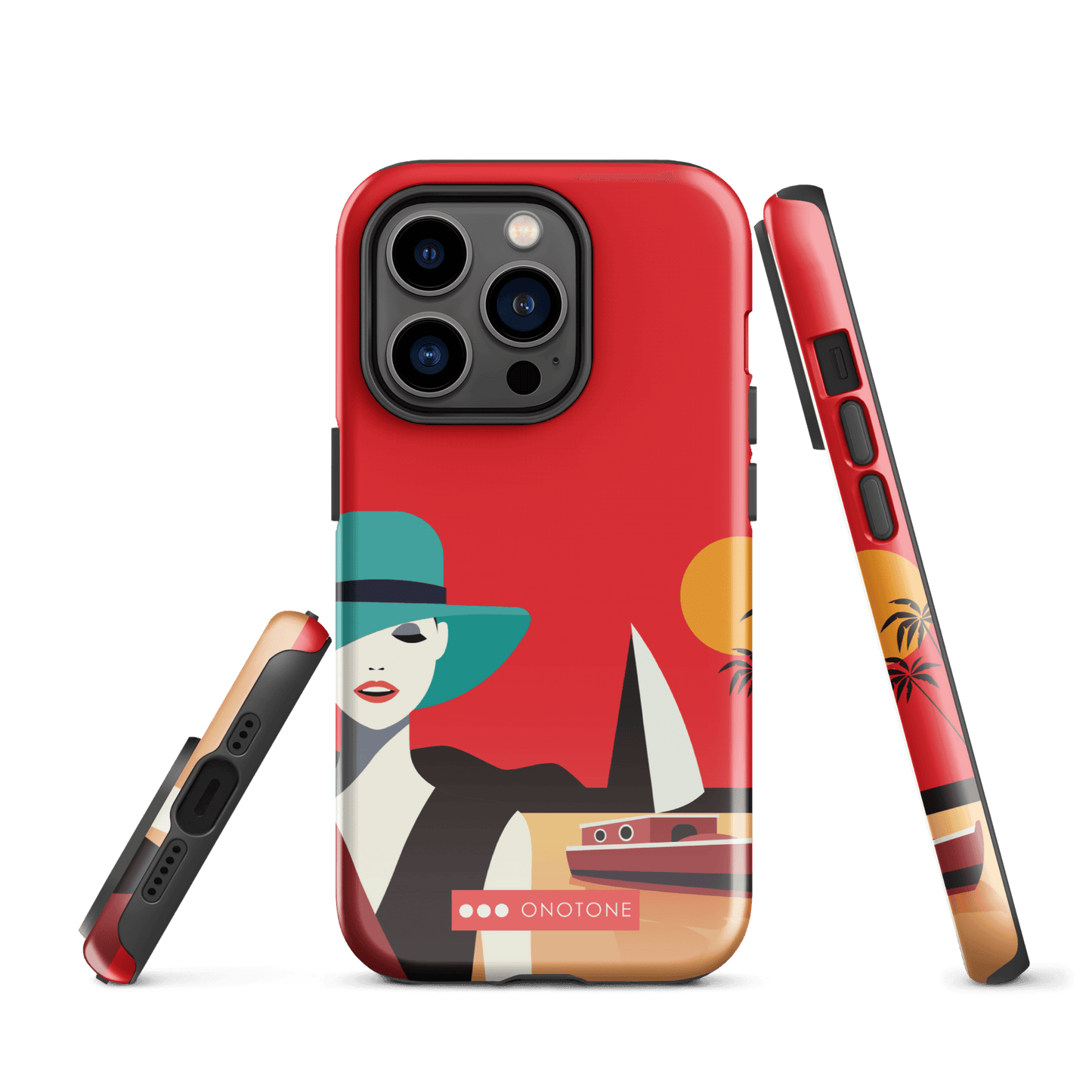 Dual Layer red modern iPhone® Case ( MD-1841)