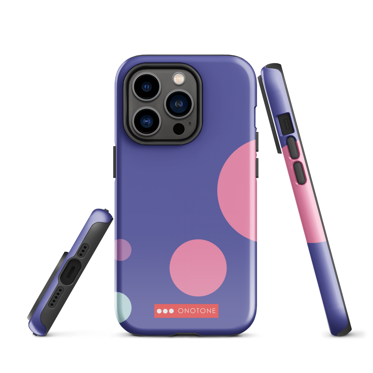 Dual Layer purple modern iPhone® Case