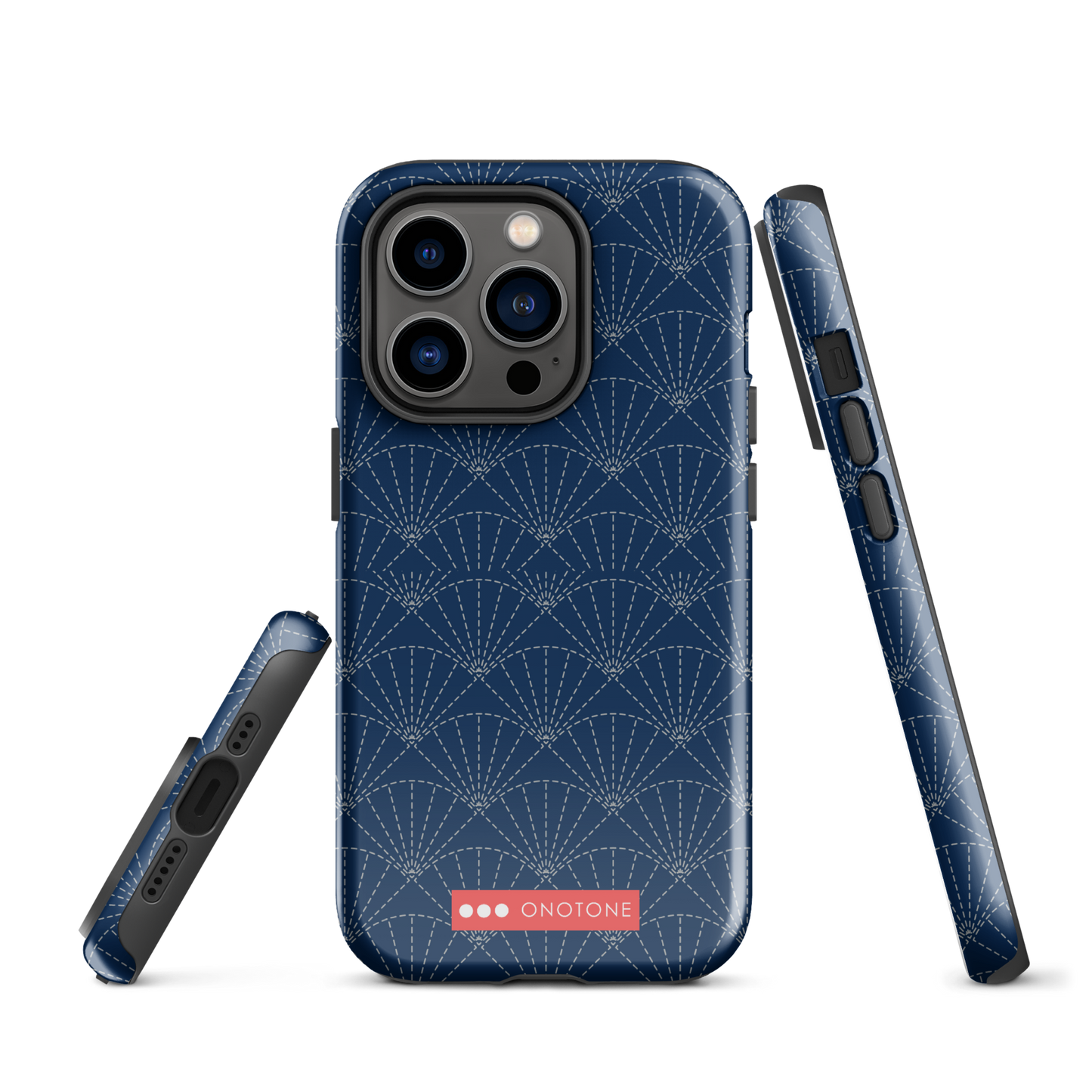 Japanese design indigo iPhone® Case with patterns