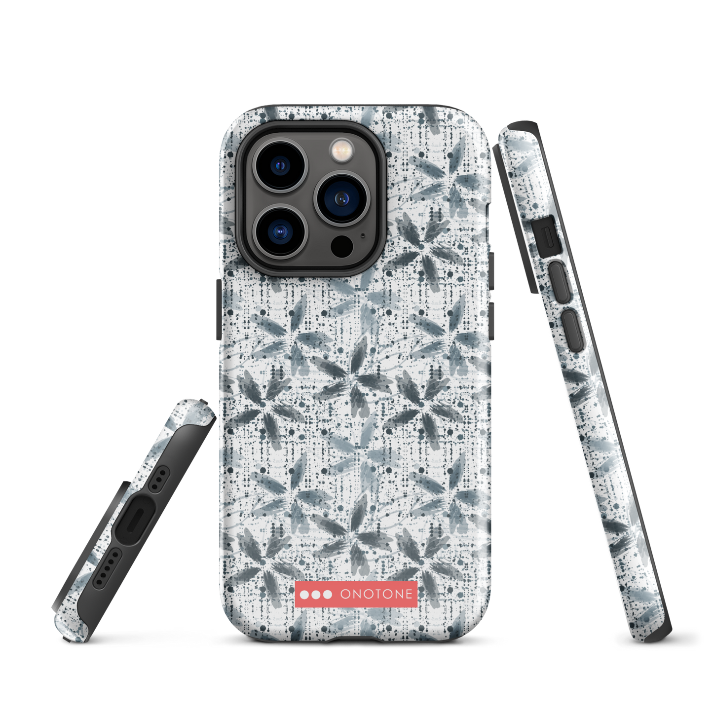 Japanese design indigo iPhone® Case with floral designs