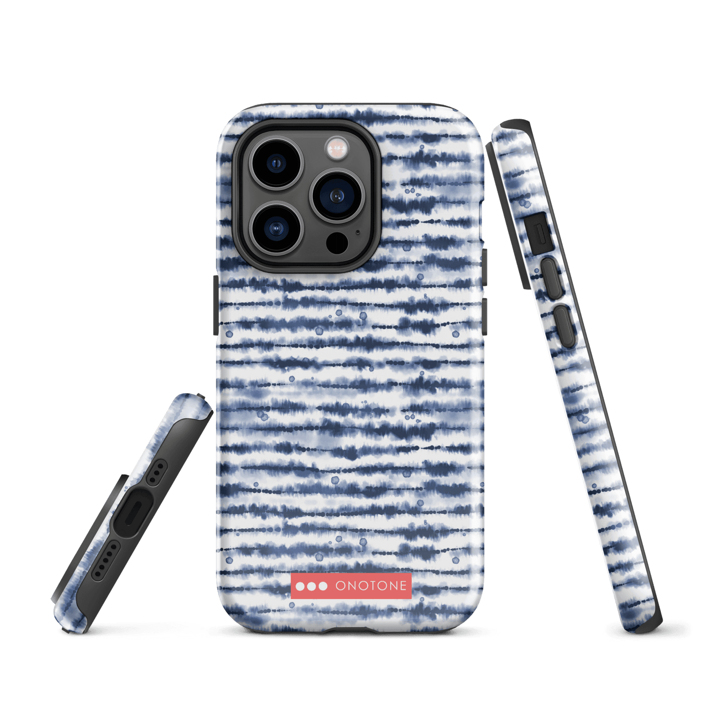 Japanese design indigo iPhone® Case with hand drawn patterns (IND-002)