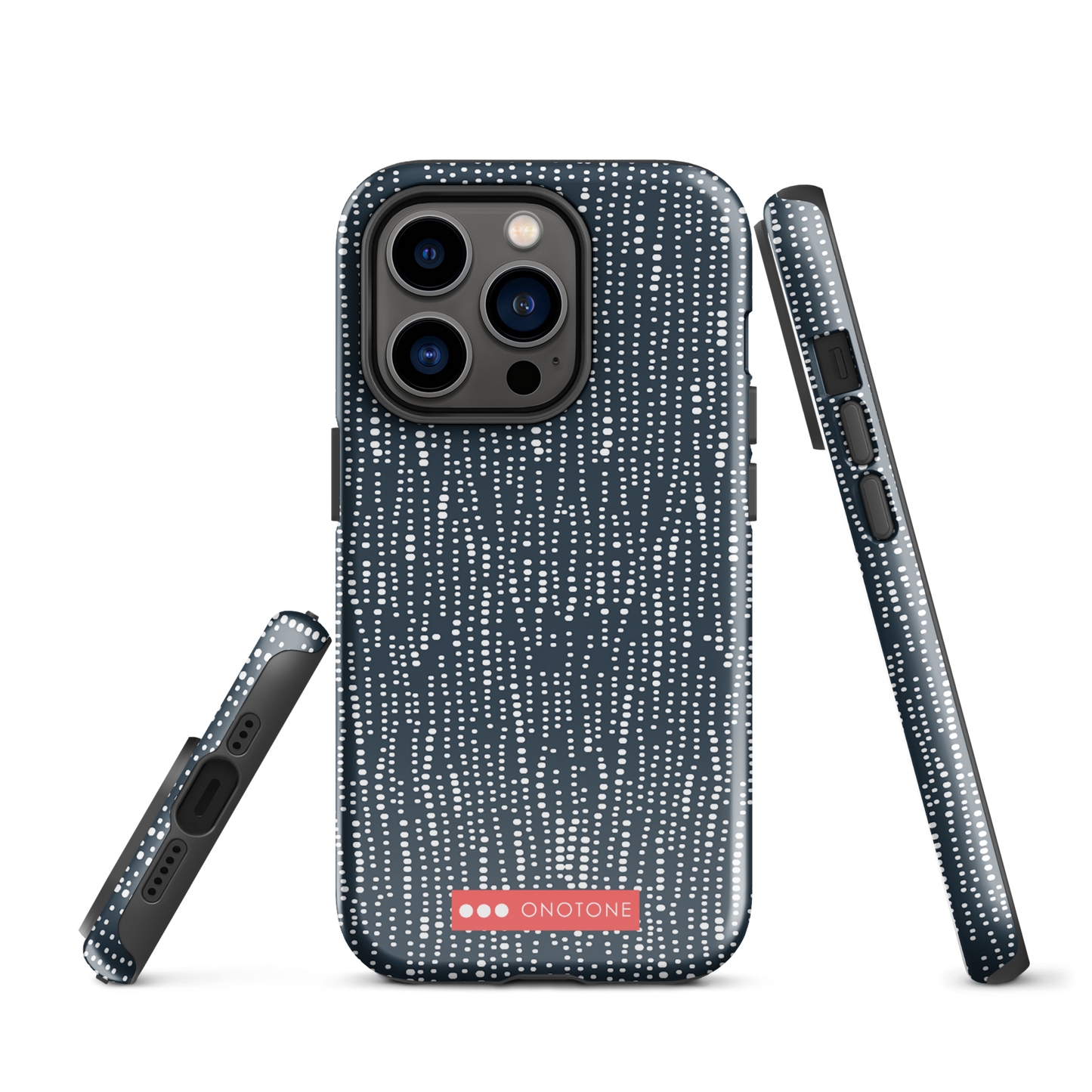 Japanese design indigo iPhone® Case with dotted patterns