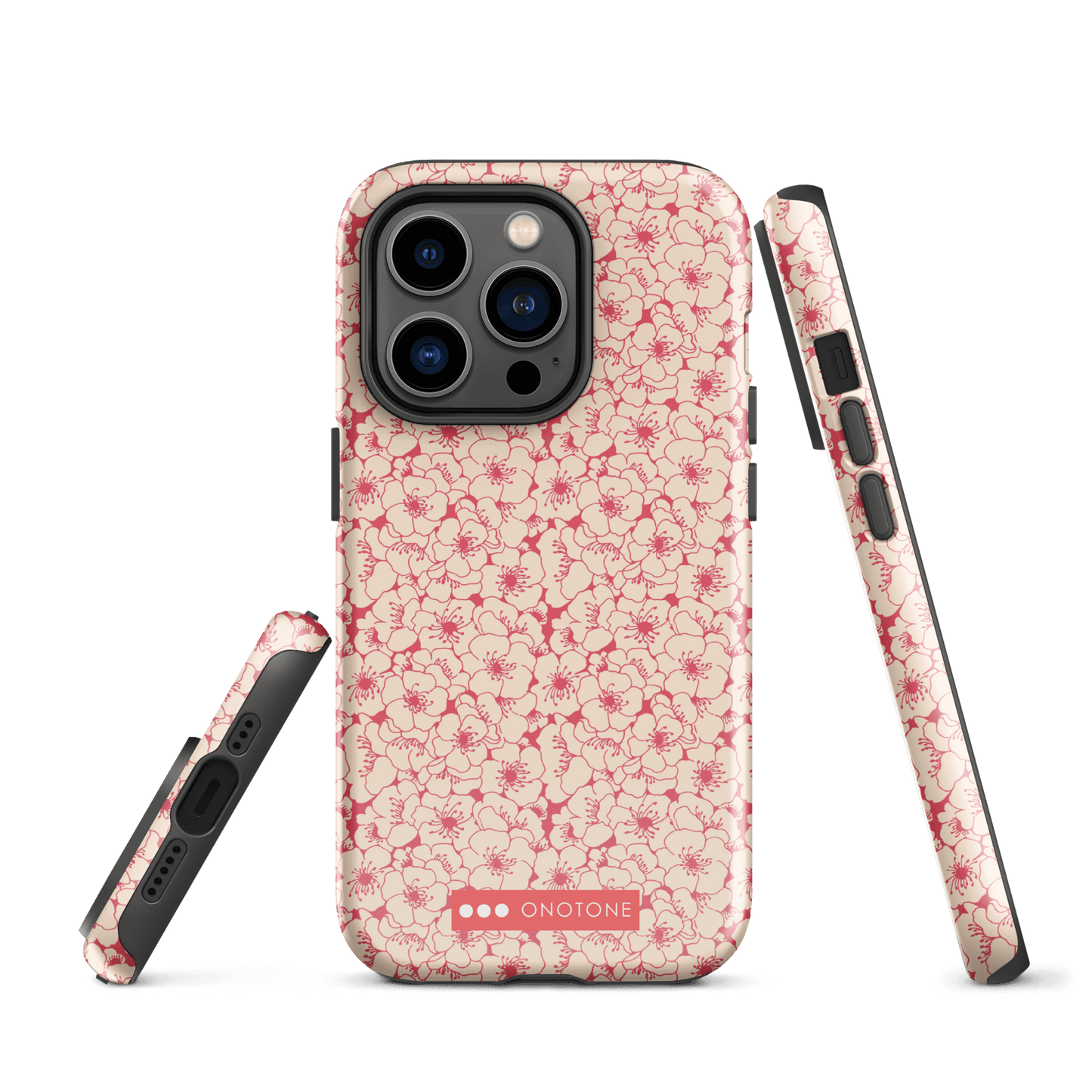 Japanese design indigo iPhone® Case with sakura patterns (IND-012)