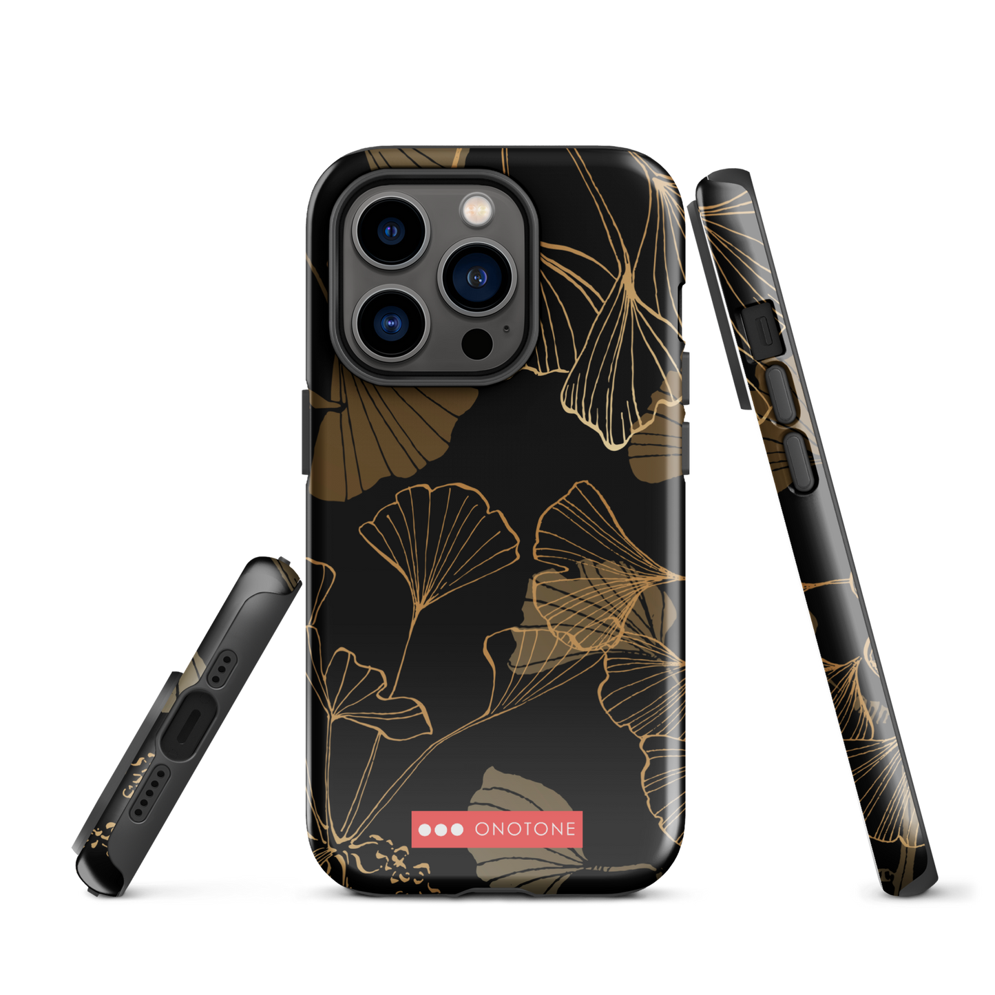 Japanese traditional design indigo iPhone® Case Ginkgo leaves