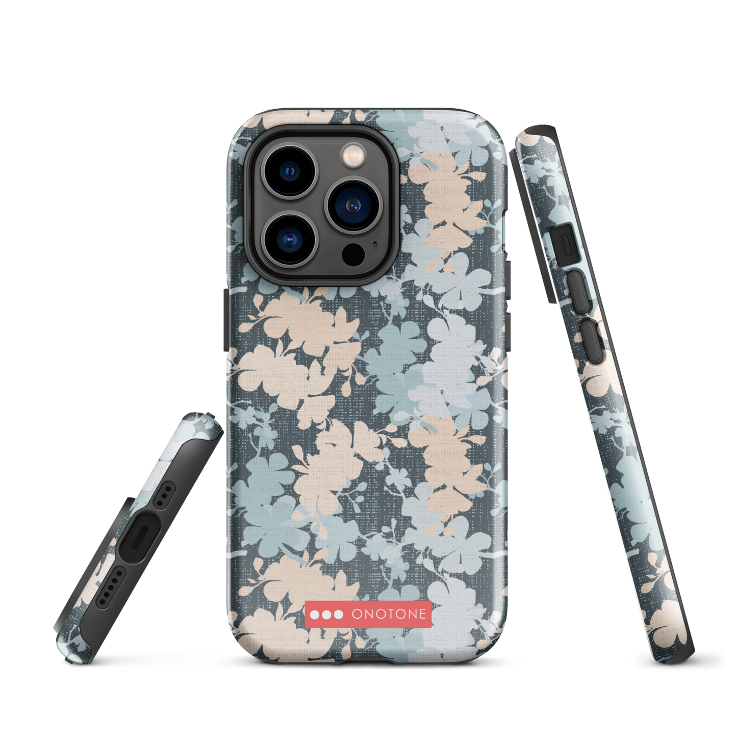 Japanese design indigo iPhone® Case with sakura flower patterns