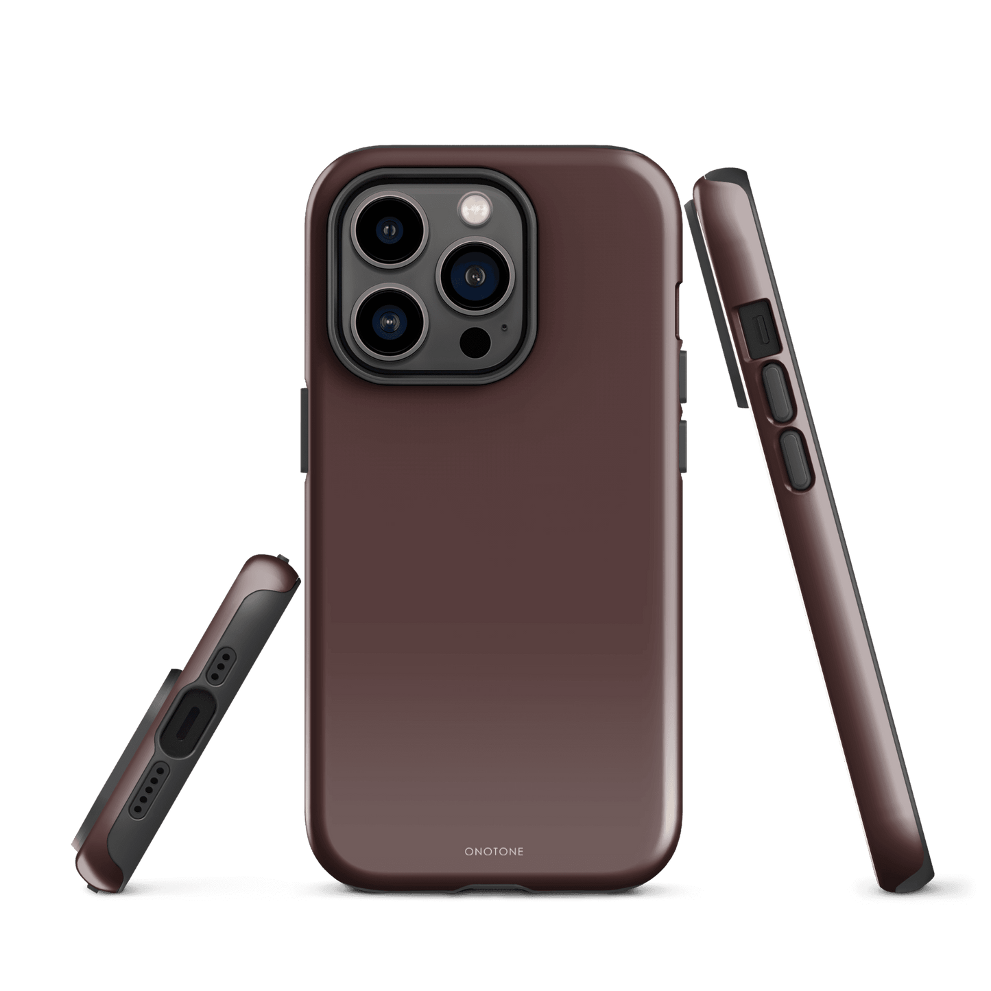 GRAY MINIMALIST IPHONE® CASE - PANTONE® BITTER CHOCOLATE