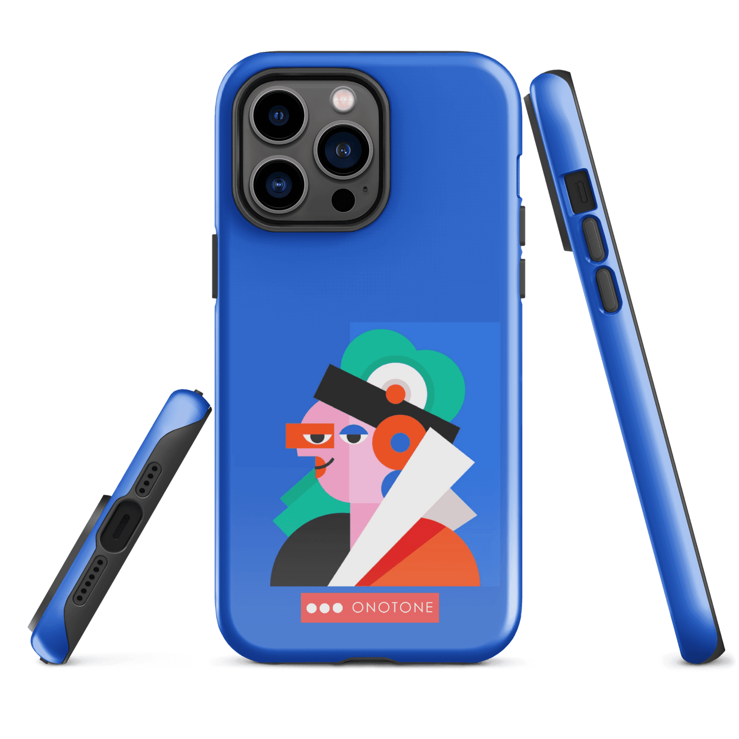 Dual Layer blue modern iPhone® Case ( MD-4071)