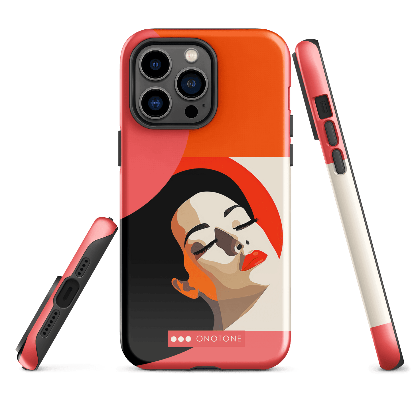 Dual Layer orange modern iPhone® Case ( MD-3857)