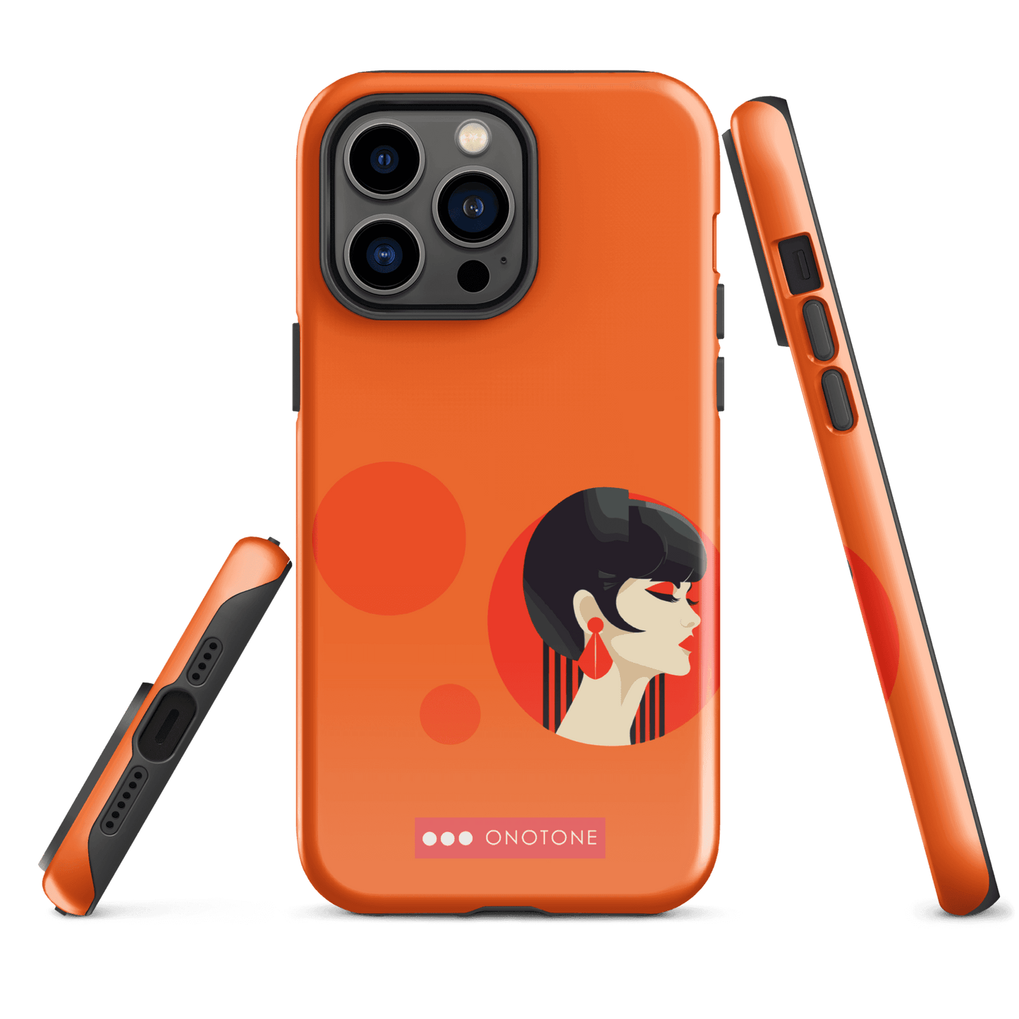 Dual Layer orange modern iPhone® Case ( MD-3801)