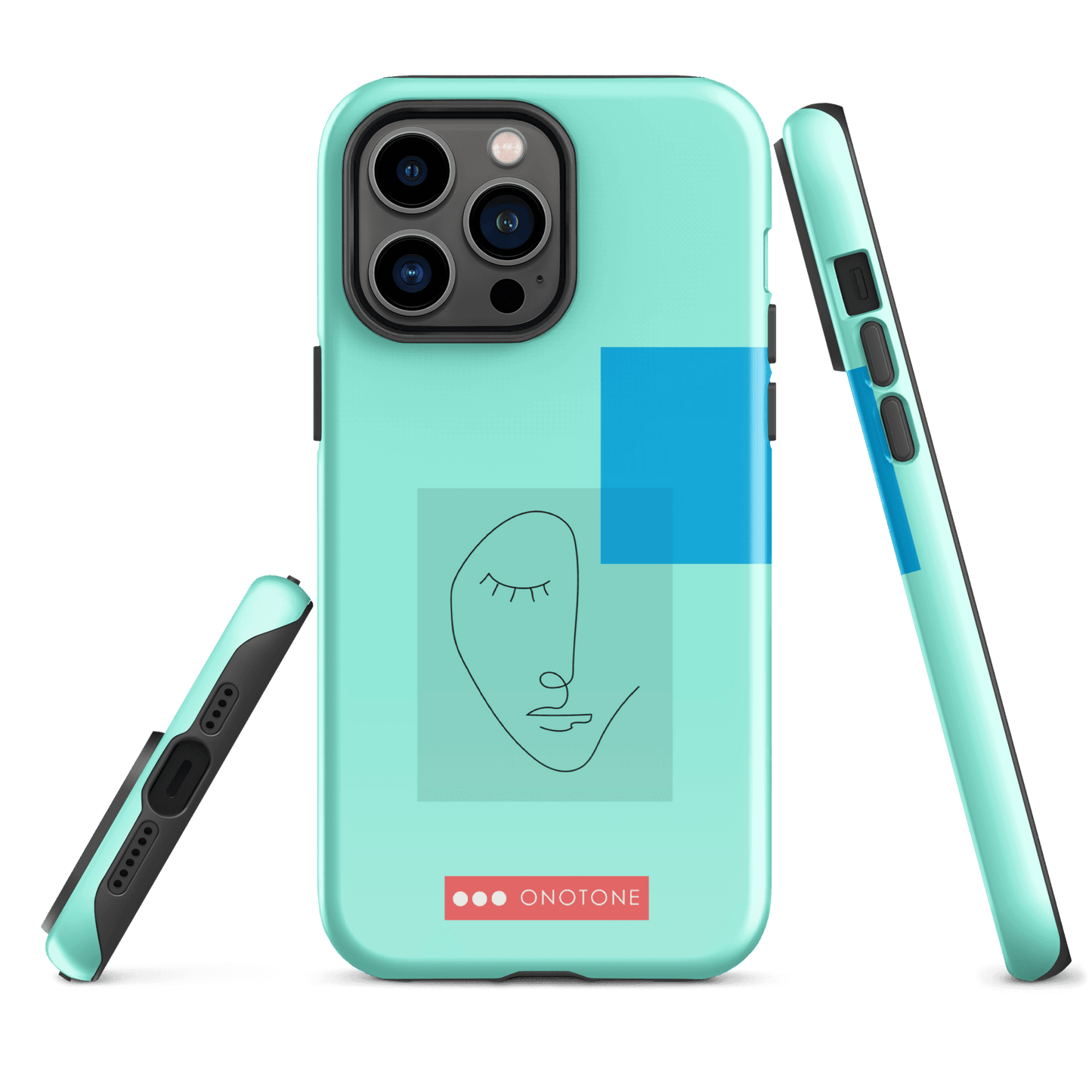 Dual Layer blue modern iPhone® Case ( MD-3745)